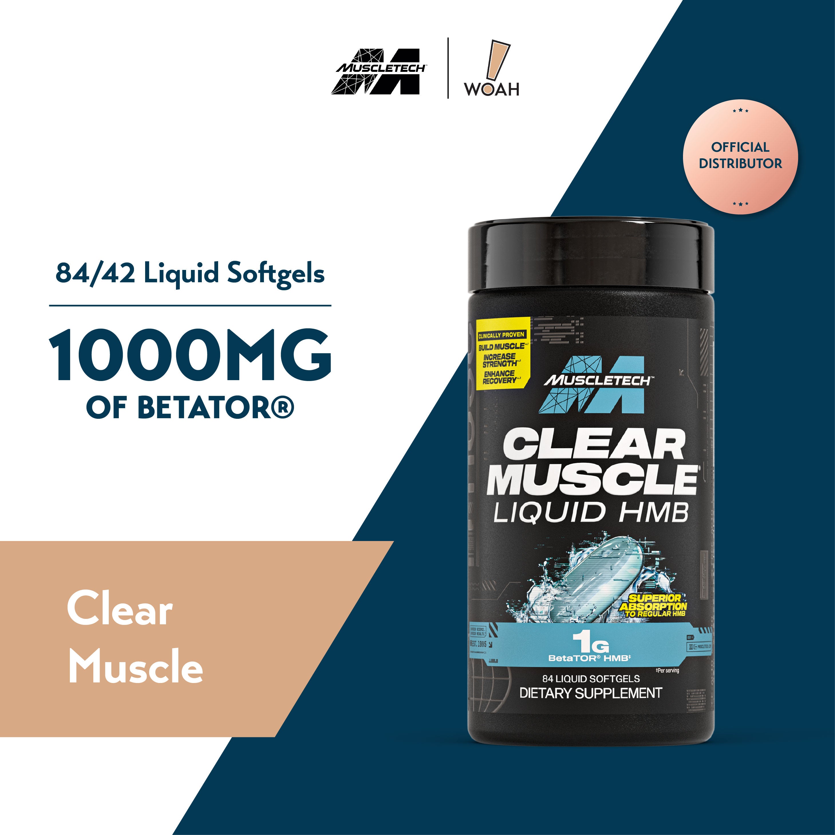 MuscleTech Clear Muscle Liquid Softgels (42s / 84s)