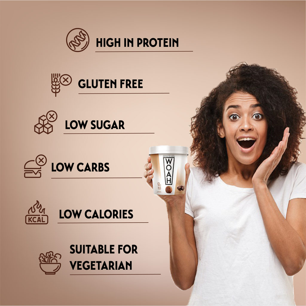 [Bundle of 2] Woah Protein Icecream 473ML + FREE HE+ x2