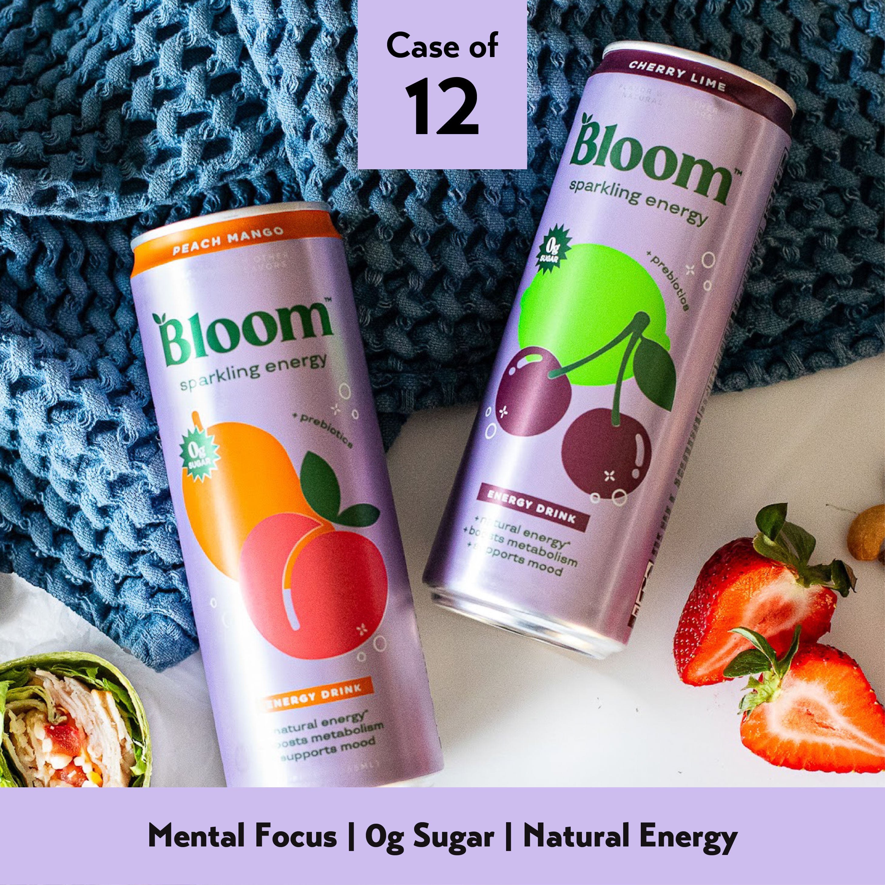 Bloom Sparkling Energy Drink 354ml (Case of 6 / 12) – Woah Group