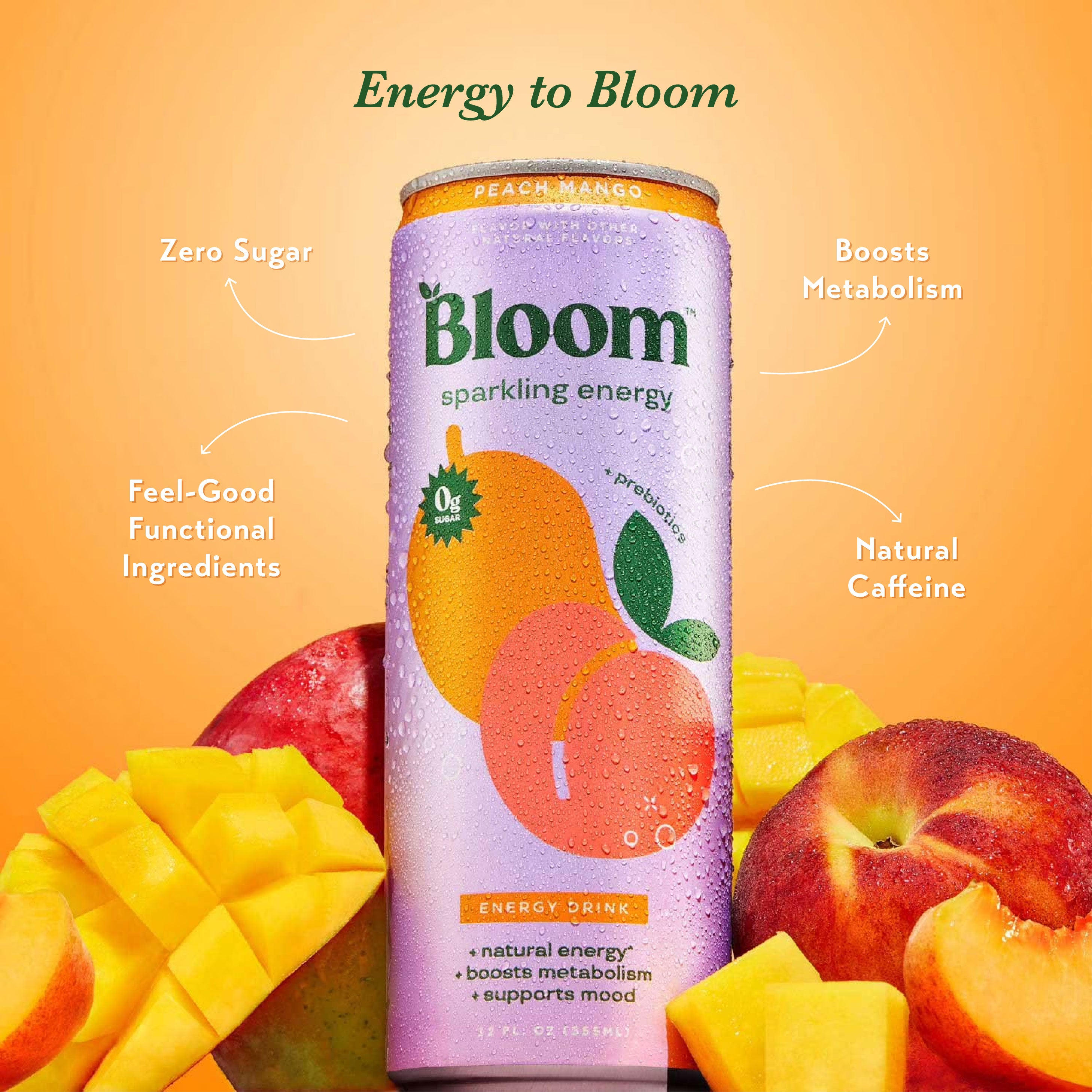 Bloom Sparkling Energy Drink 354ml (Case of 6 / 12)