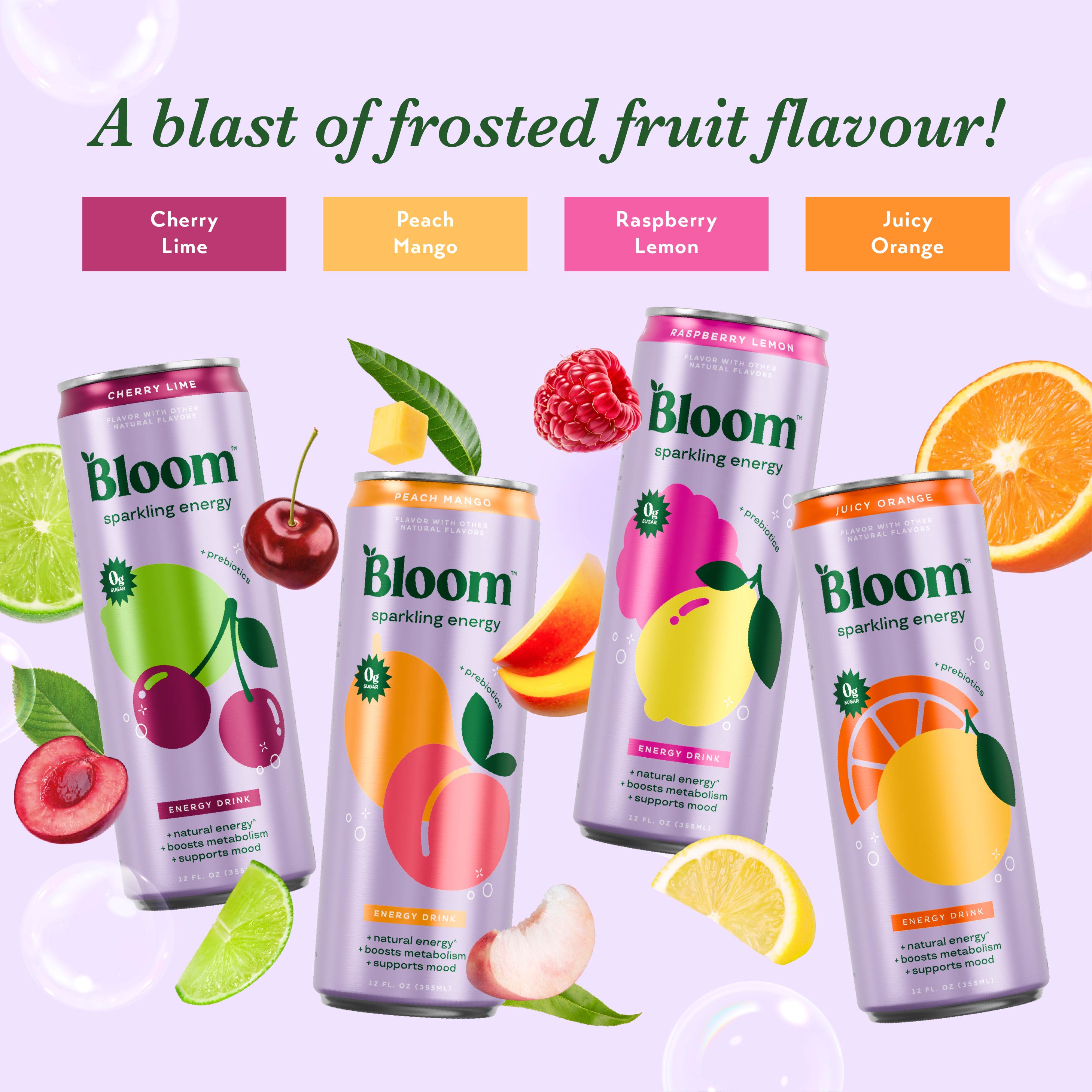 Bloom Sparkling Energy Drink 354ml (Case of 6 / 12)