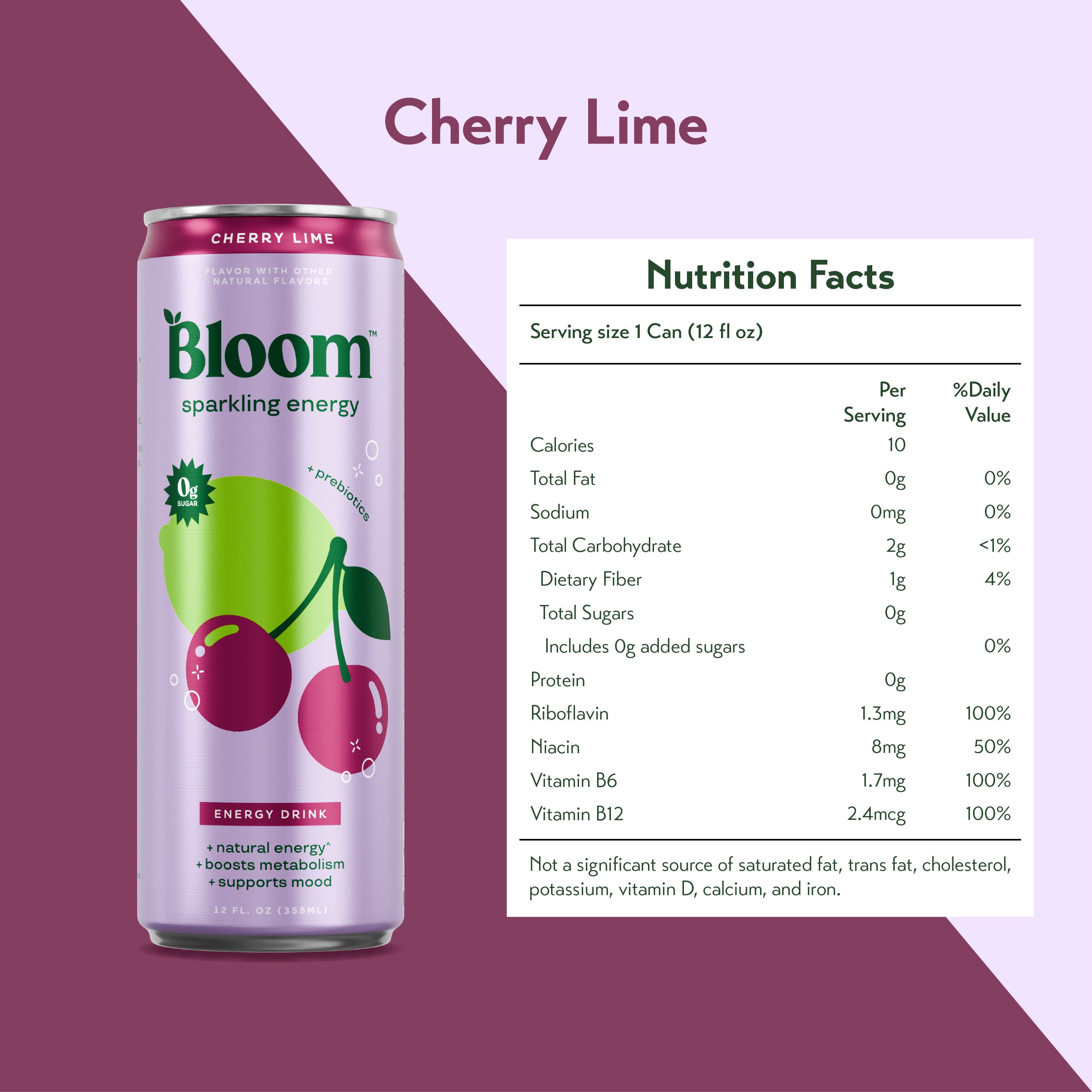 Bloom Sparkling Energy Drink 354ml (Case of 6 / 12)