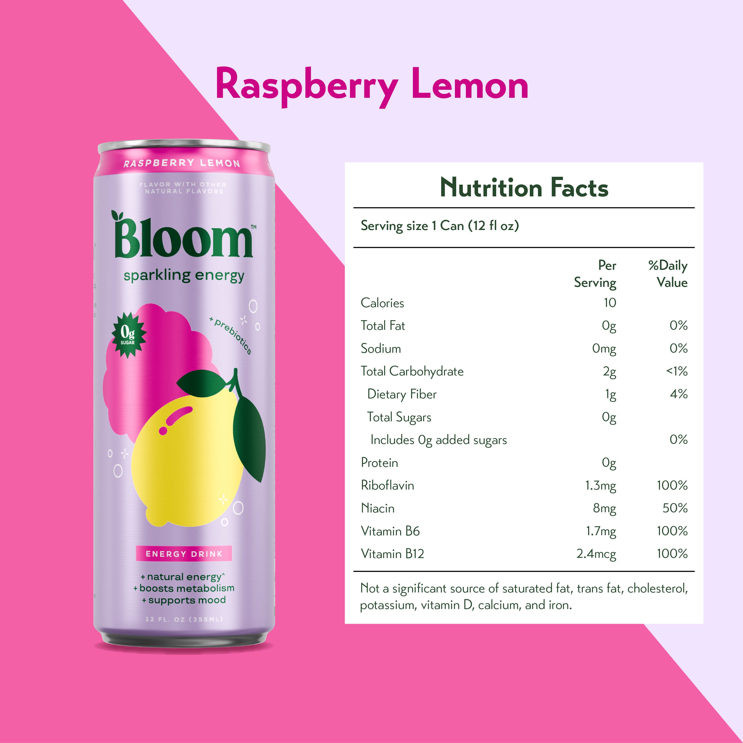 Bloom Sparkling Energy Drink 354ml (Case of 6 / 12)