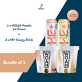 [Bundle of 2] Woah Protein Icecream 473ML + FREE HE+ x2