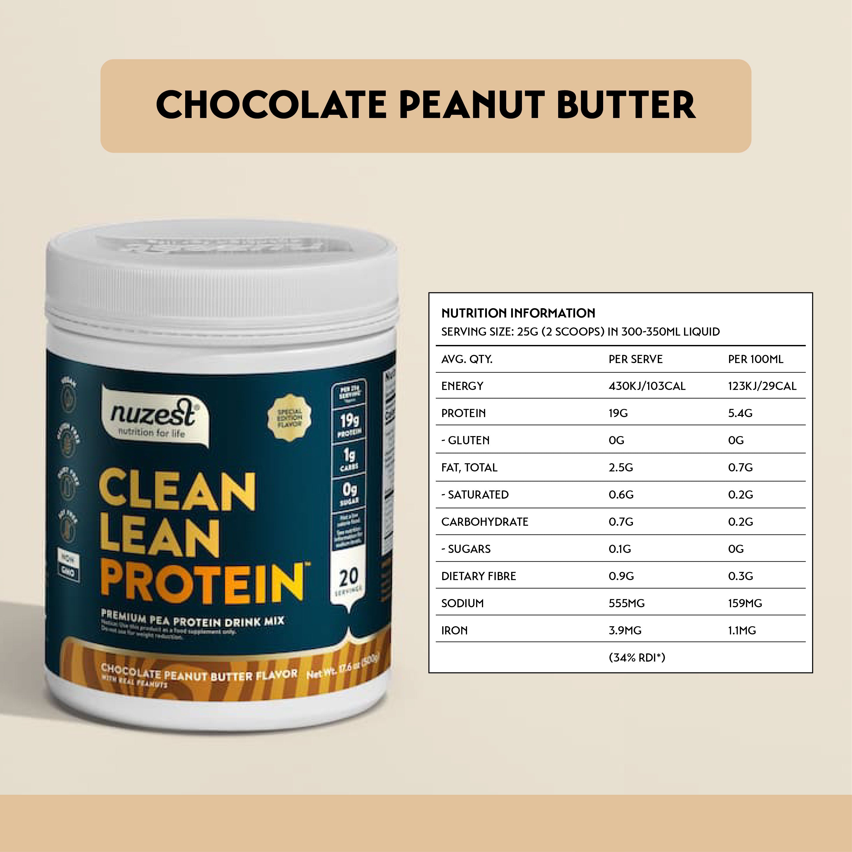 Nuzest Clean Lean Protein (500g)