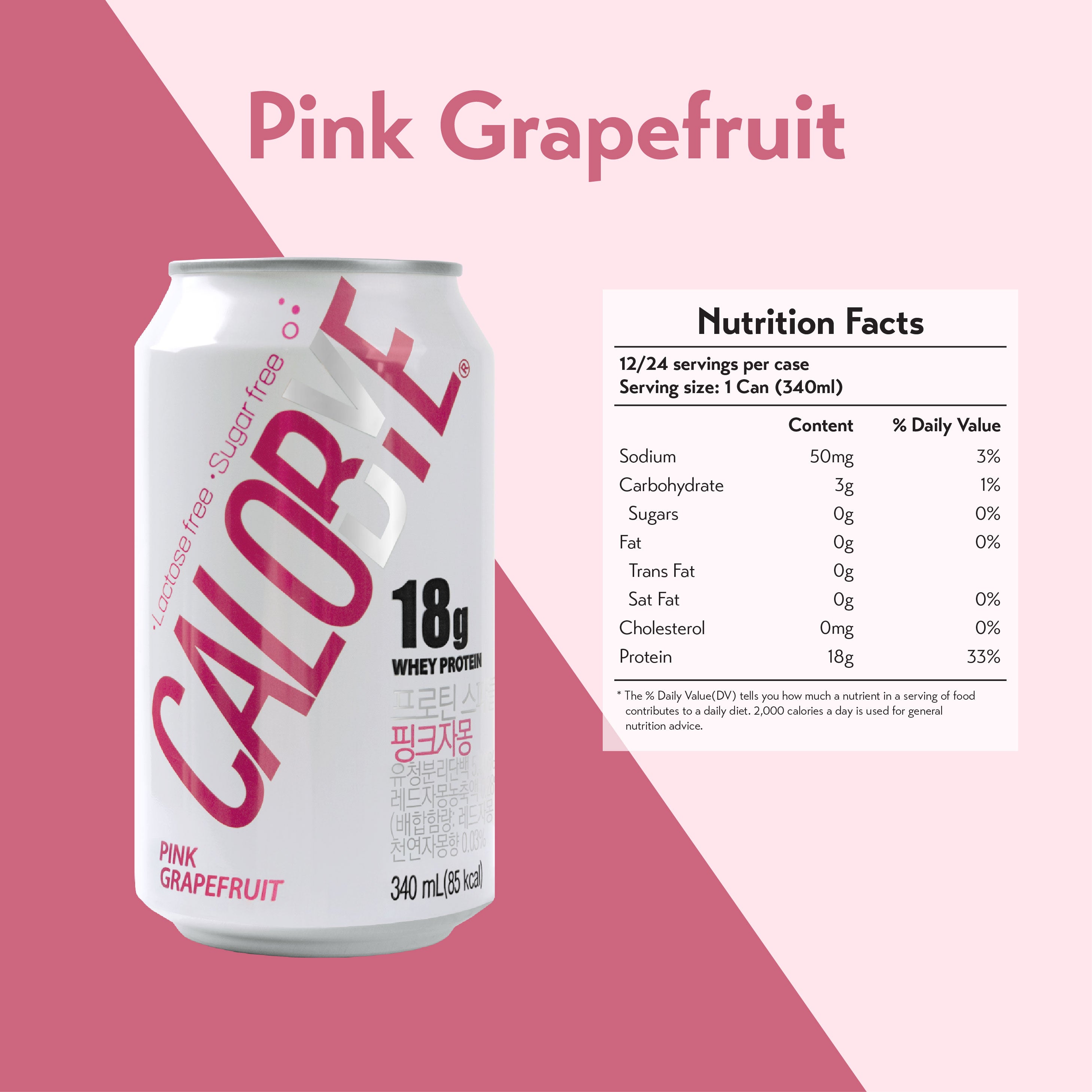 Calobye Sparkling Protein Drink 340ml (Case of 24/12)