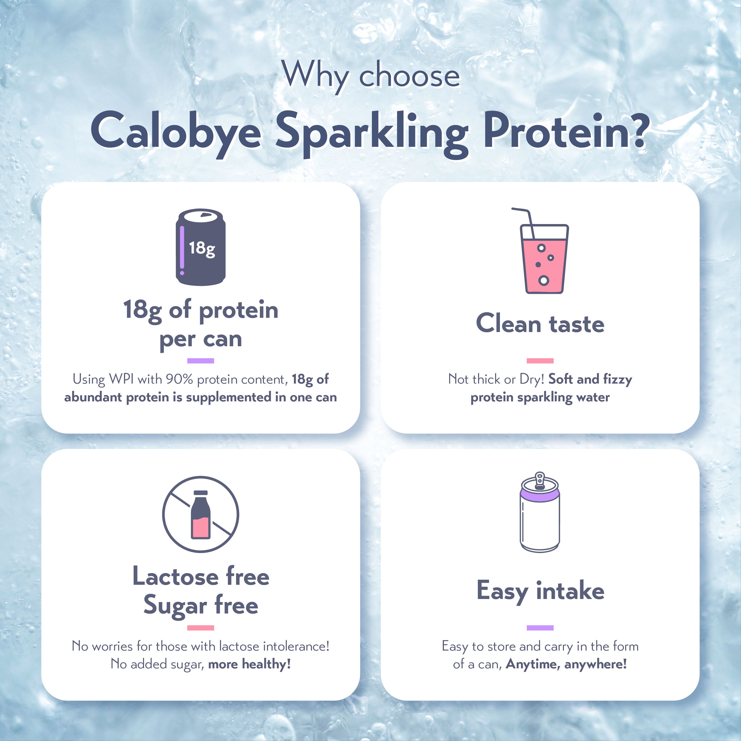 Calobye Sparkling Protein Drink 340ml (Case of 24/12)