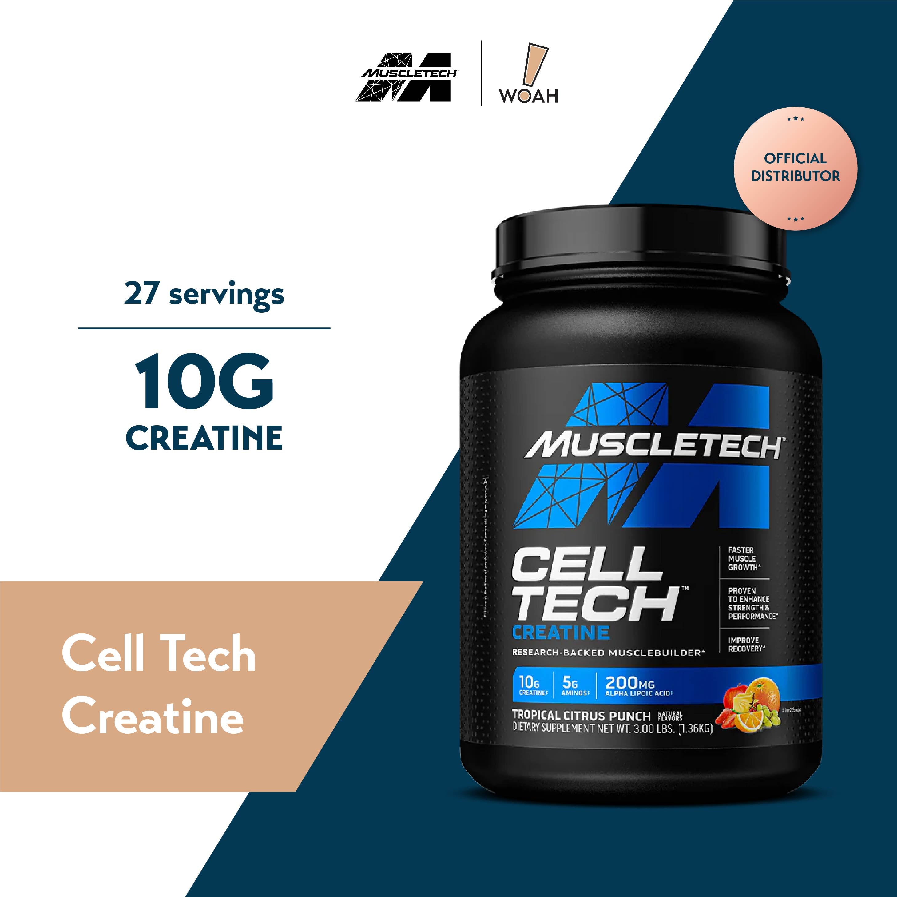 MuscleTech Cell Tech Creatine (3lbs - 27 Servings)