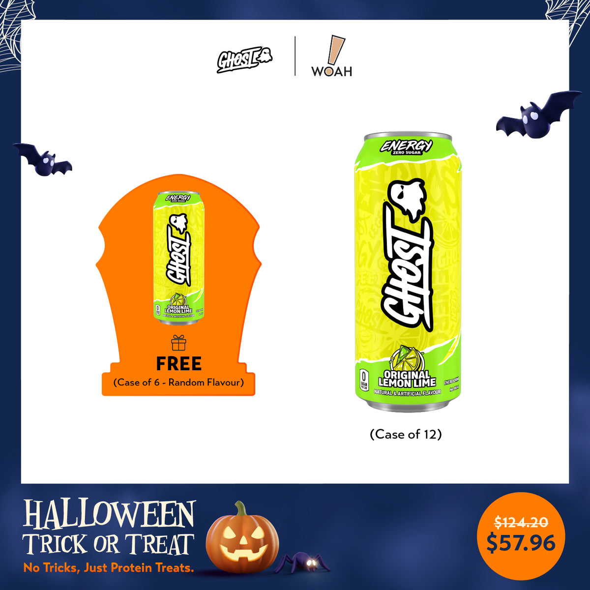 [HALLOWEEN Trick or Treat] Ghost Energy Drink 16fl oz 12s + FREE 6s