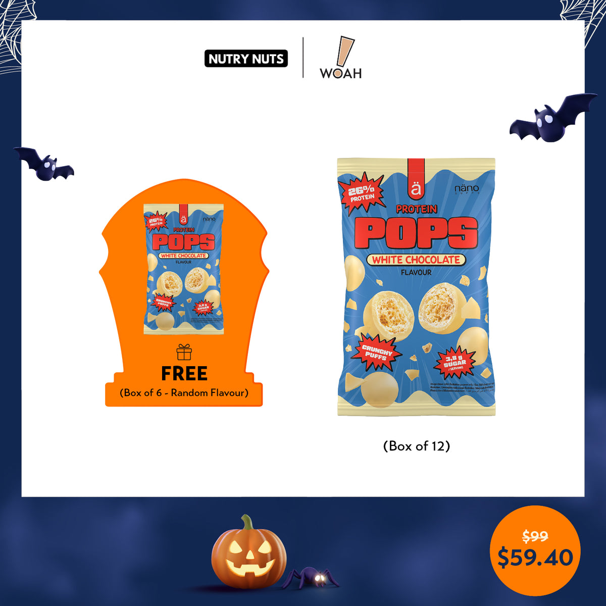 [HALLOWEEN Trick or Treat] Nano Supps Protein Pops 12s + FREE 6s