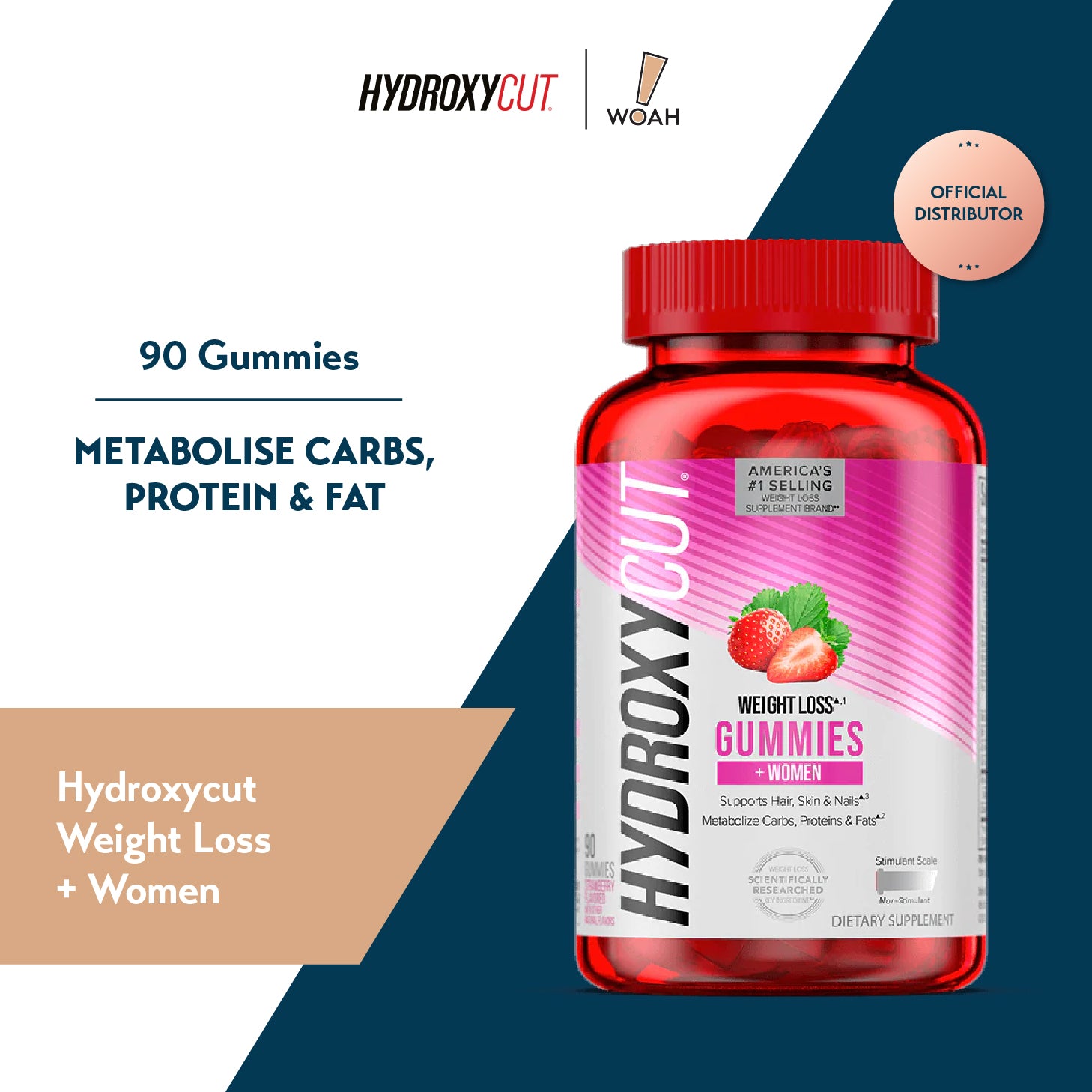 Hydroxycut Weight Loss + Women Gummies (90 servings)