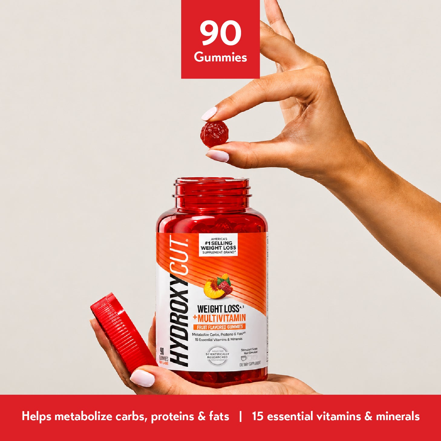 Hydroxycut Weight Loss + Multivitamin Gummies (90 servings)