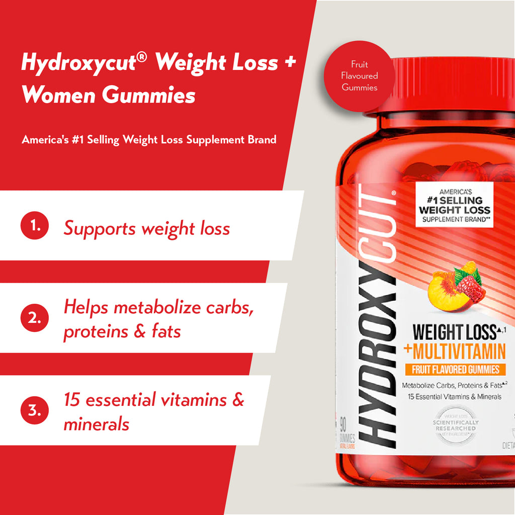 Hydroxycut Weight Loss + Multivitamin Gummies (90 servings)