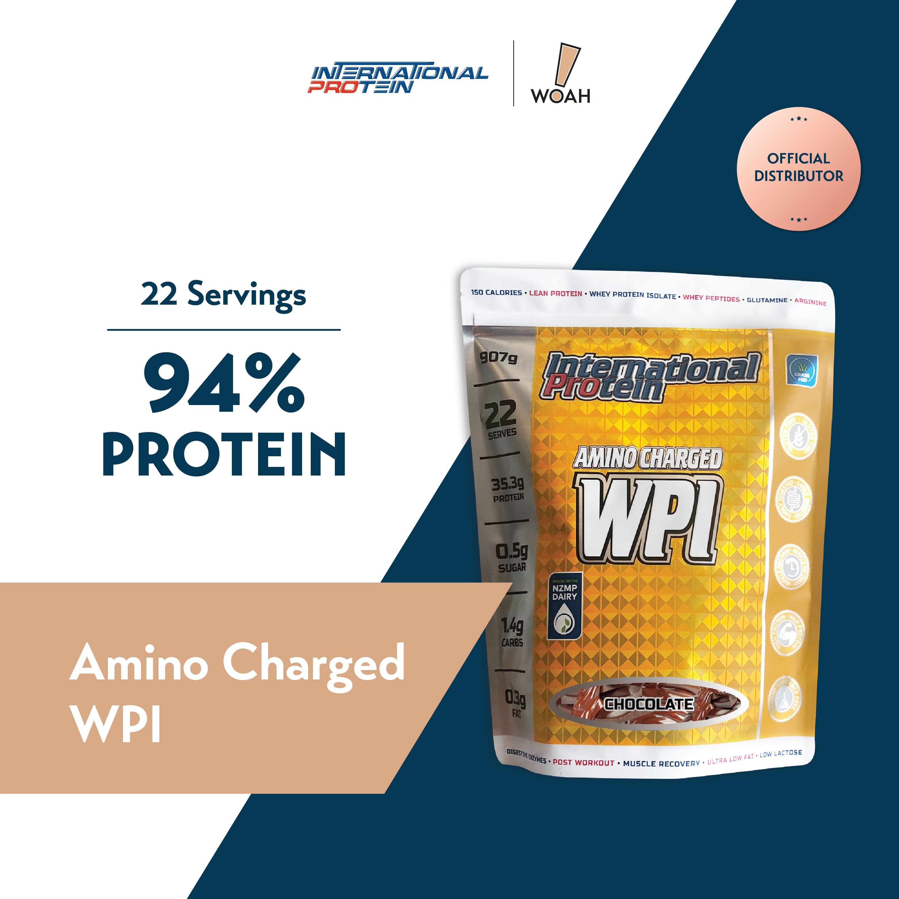 International Protein Amino Charged WPI (907g)