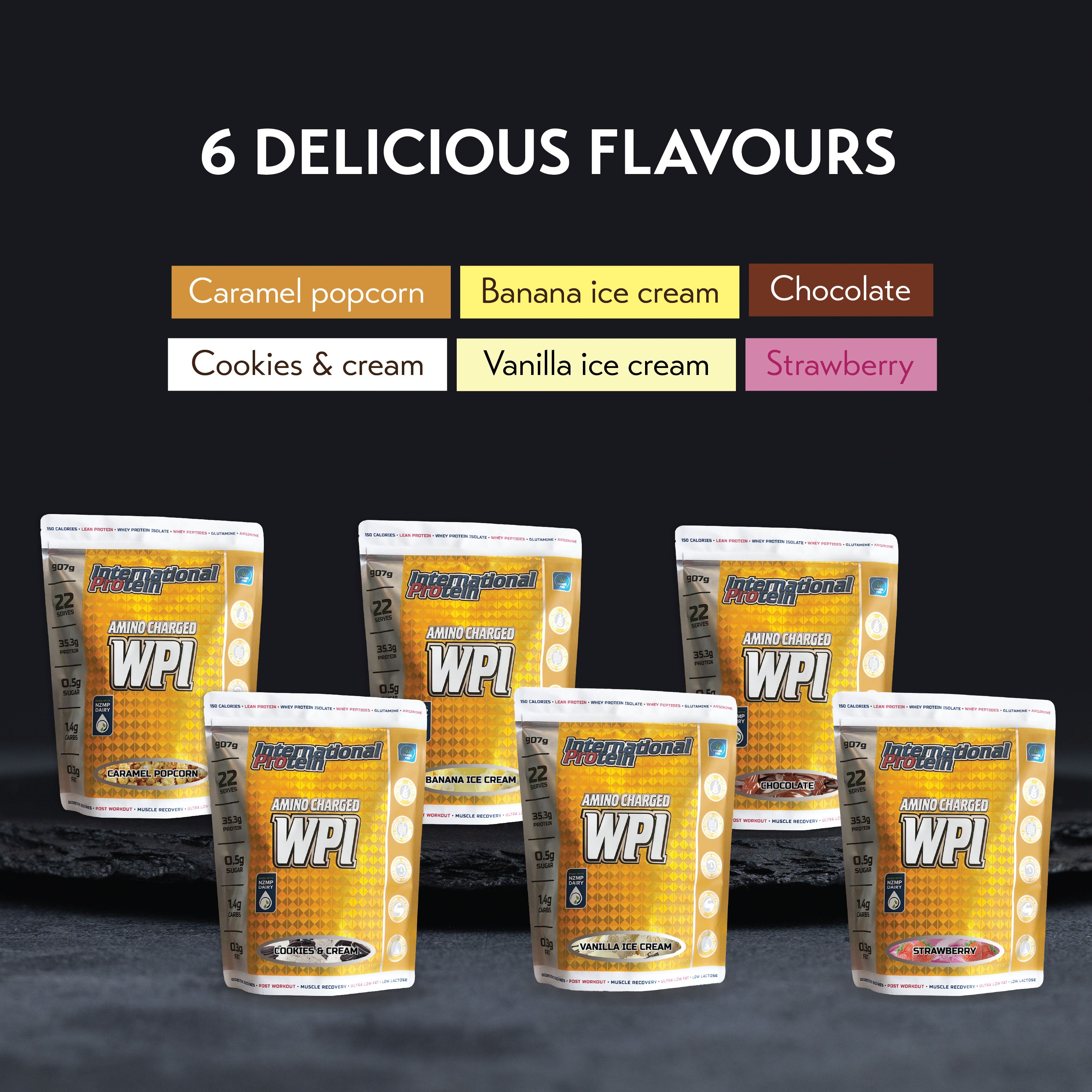 International Protein Amino Charged WPI (907g)