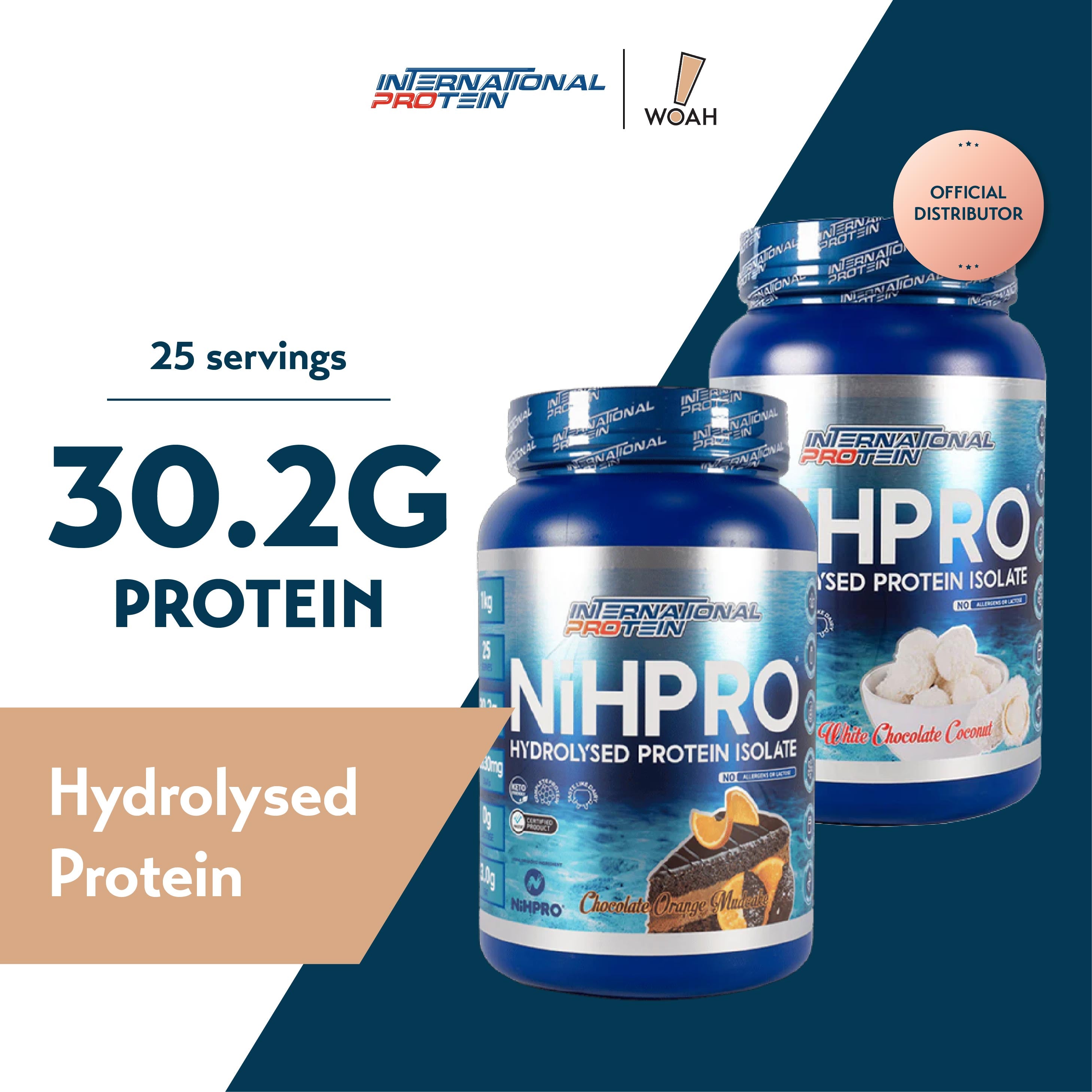 International Protein NiHPRO Hydrolysed Protein Isolate 1kg