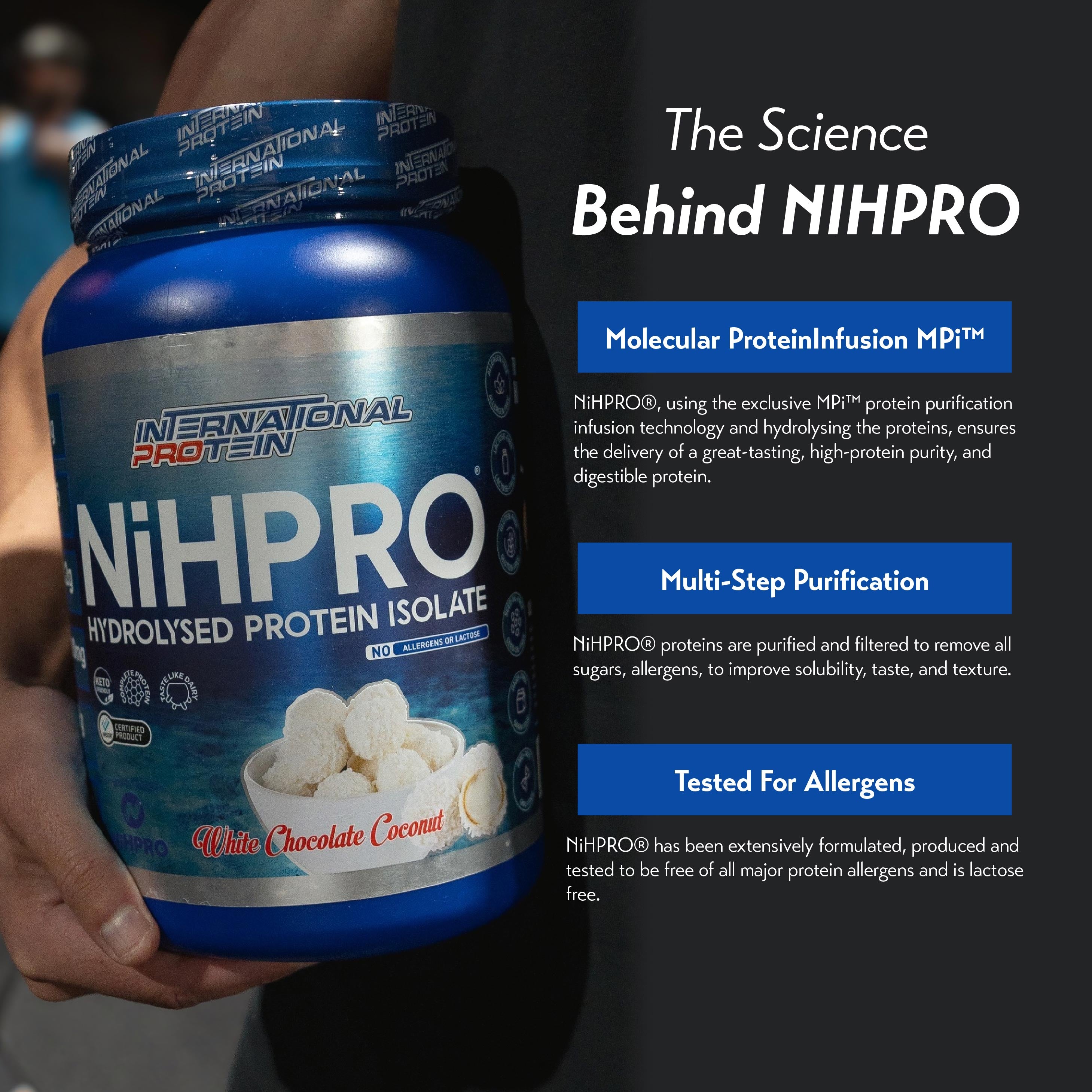 International Protein NiHPRO Hydrolysed Protein Isolate 1kg