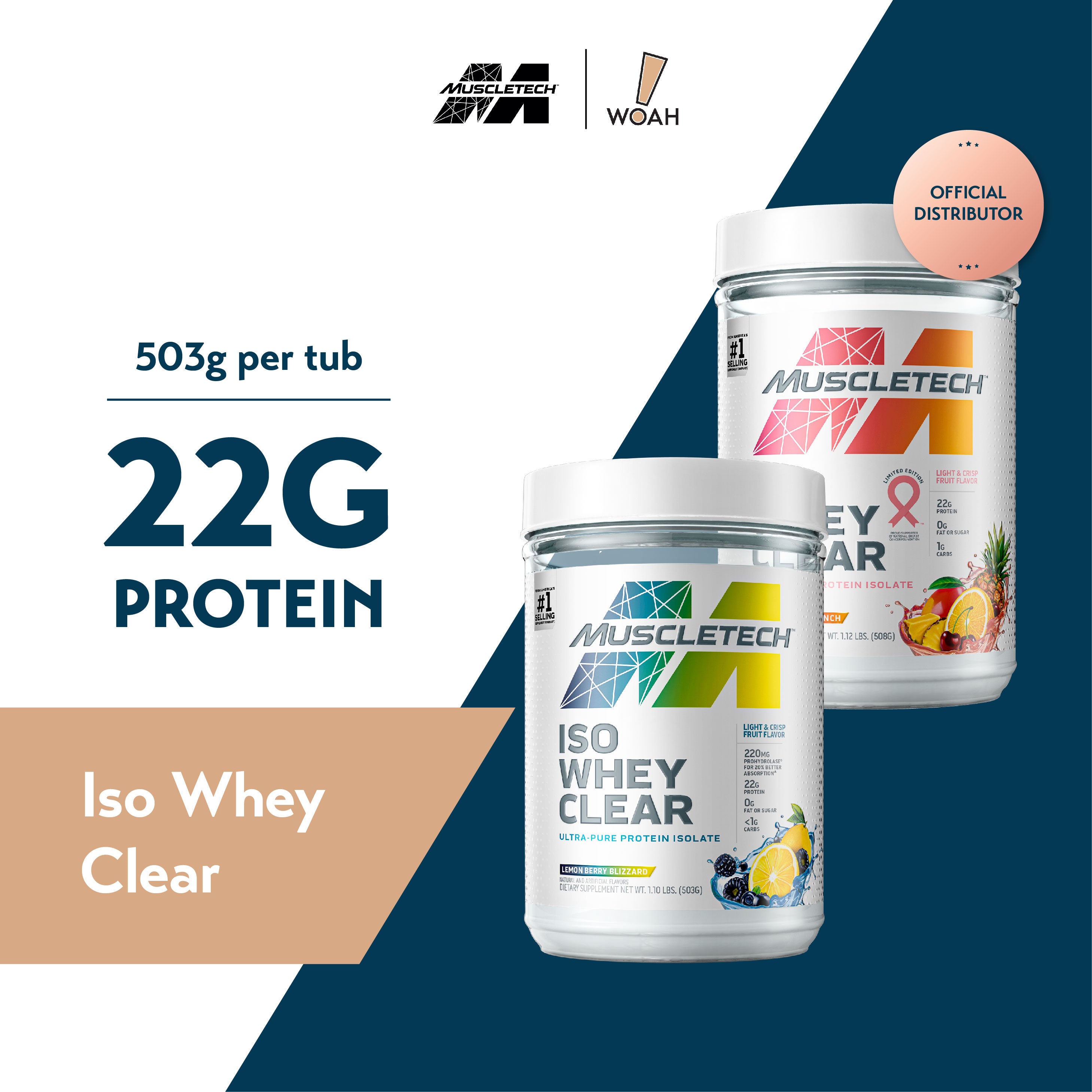MuscleTech Iso Whey Clear (1.10lbs)