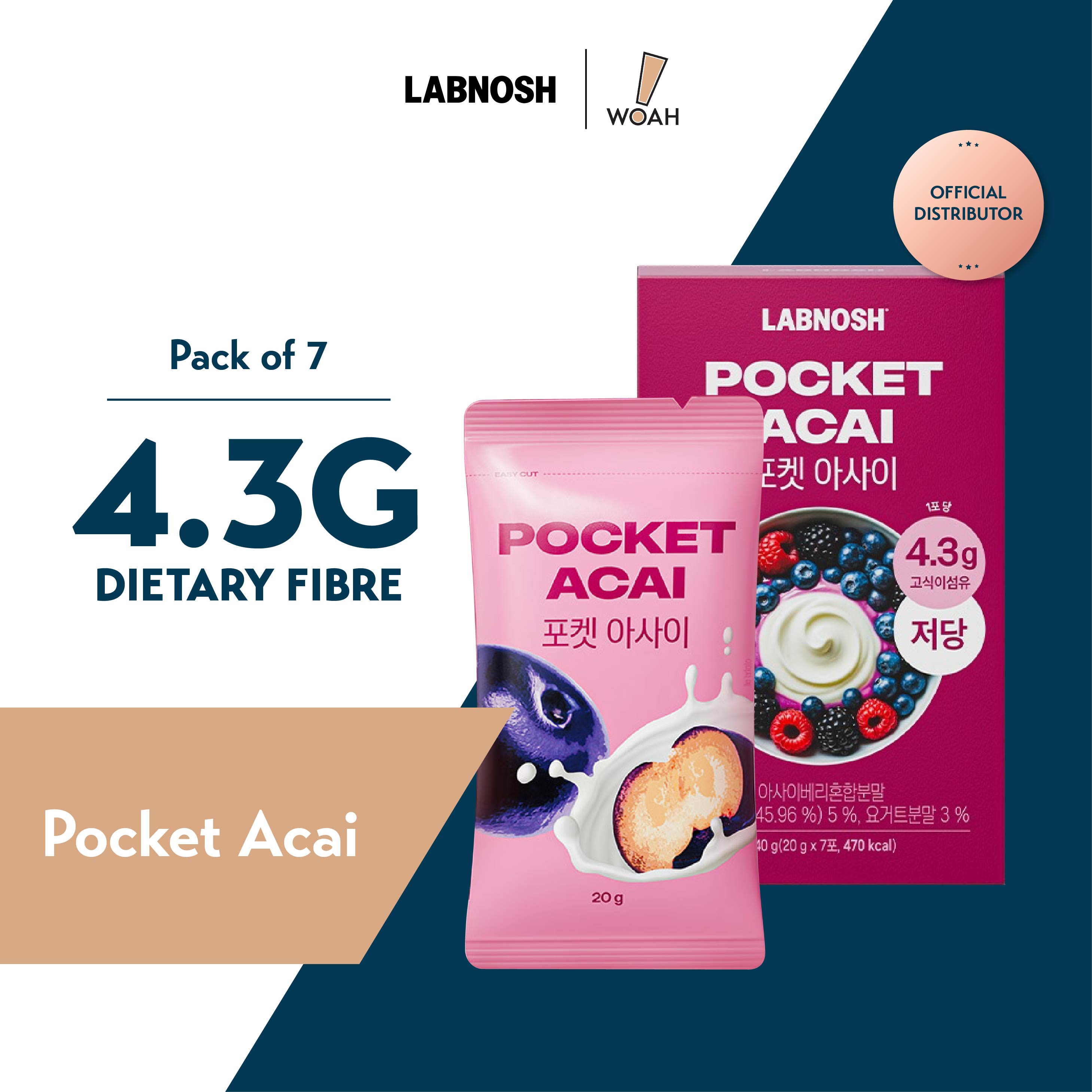 Labnosh Pocket Acai 20g (Pack of 7)