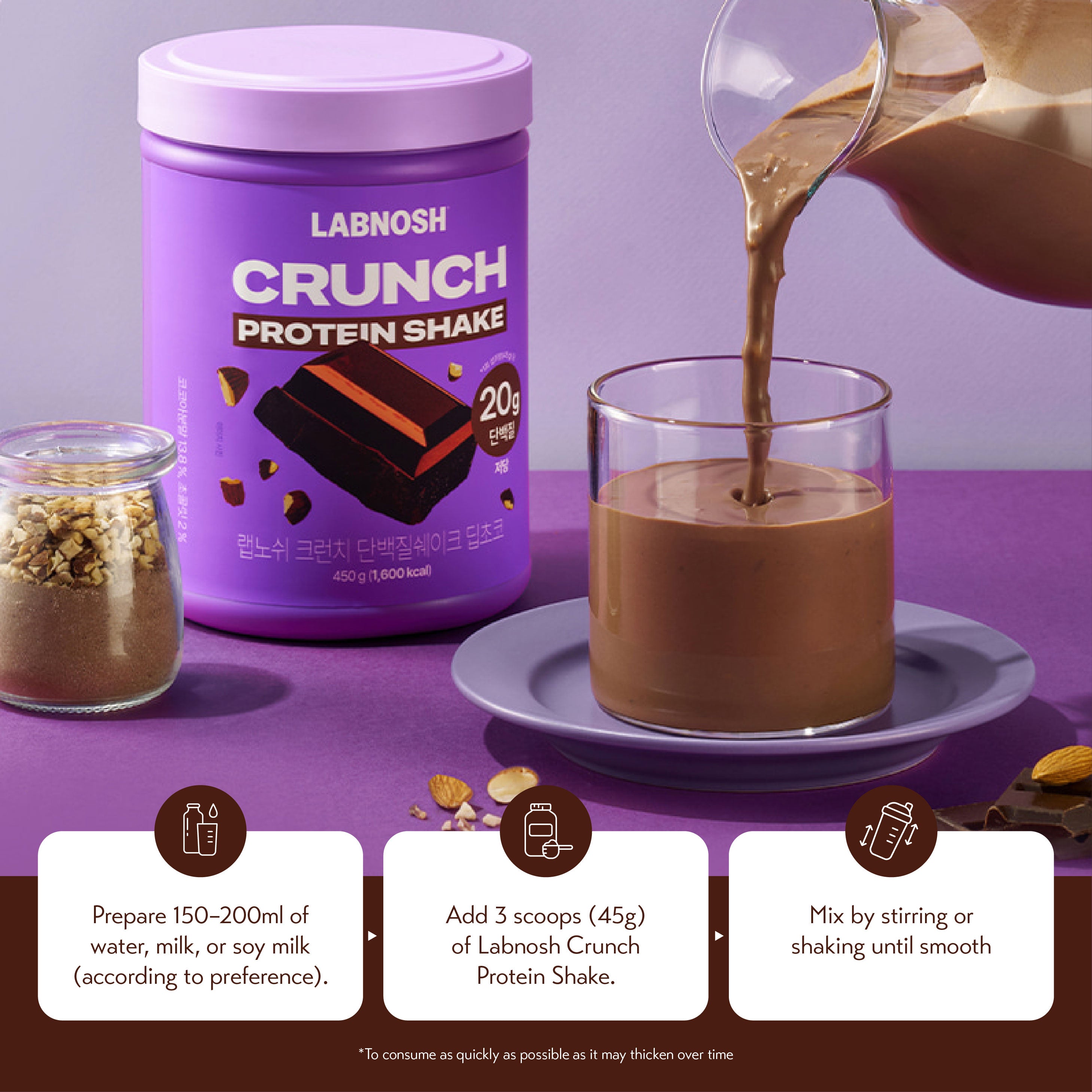 Labnosh Crunch Protein Powder 450g