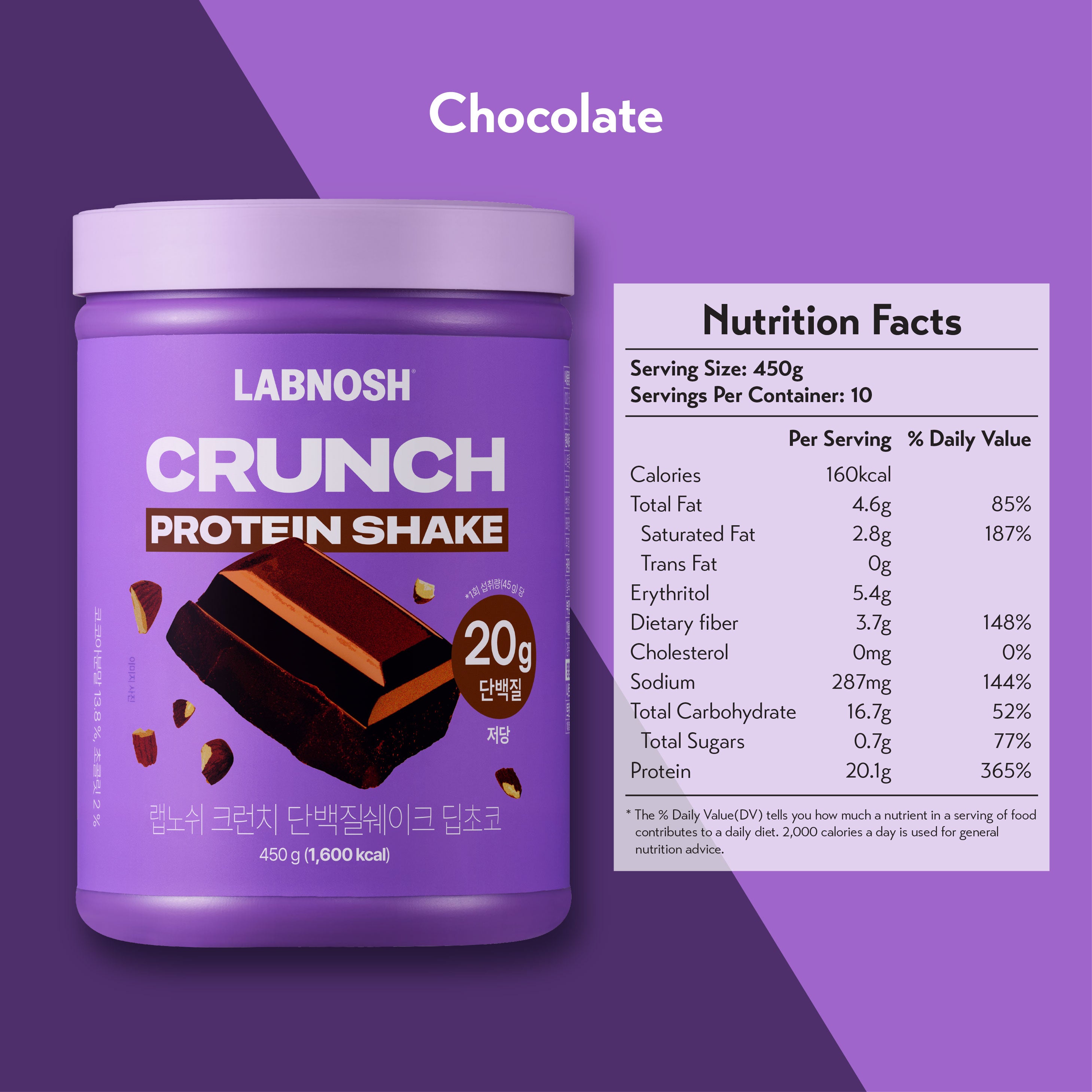 Labnosh Crunch Protein Powder 450g