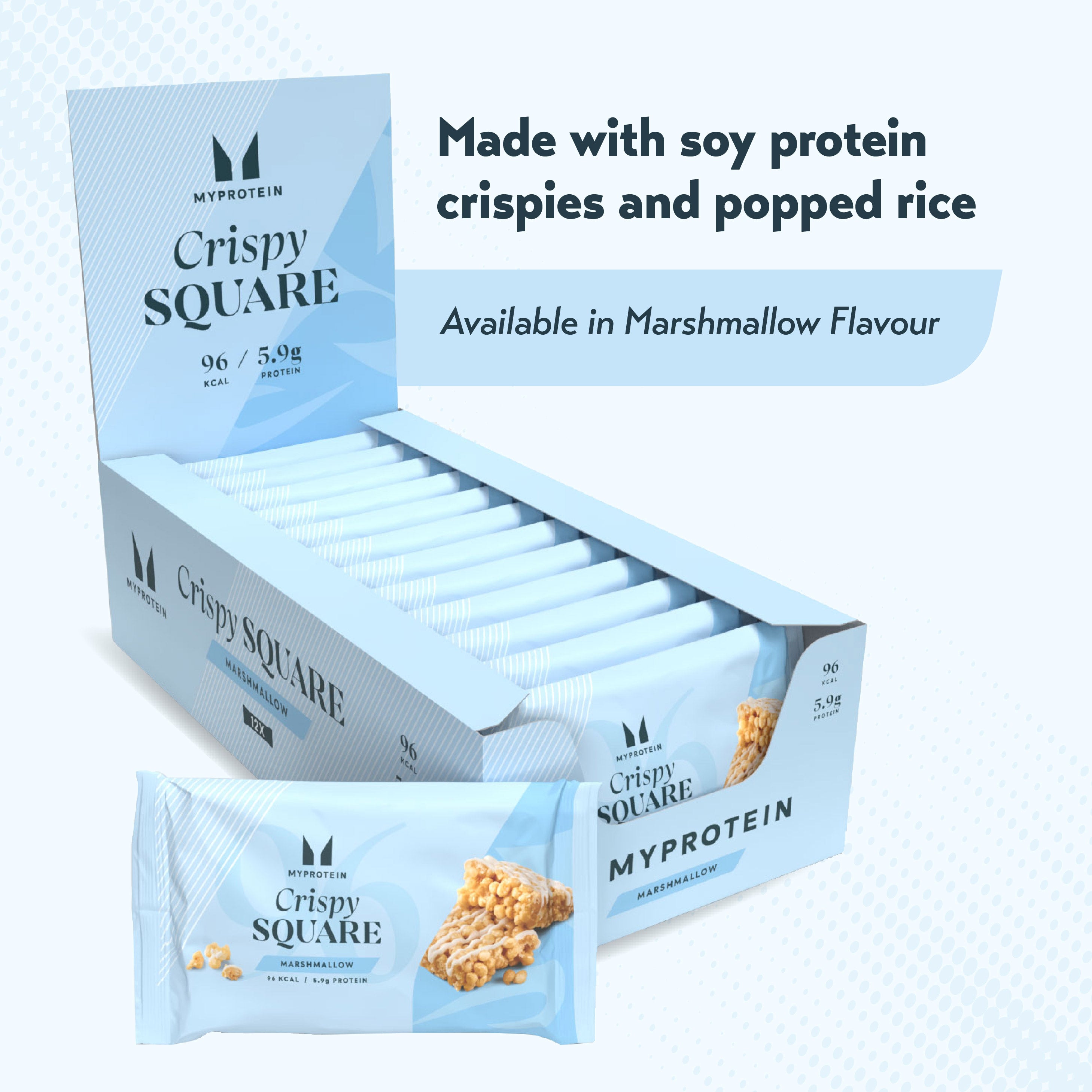 MyProtein Crispy Square Protein Snack 30g (Box of 12) - Marshmallow
