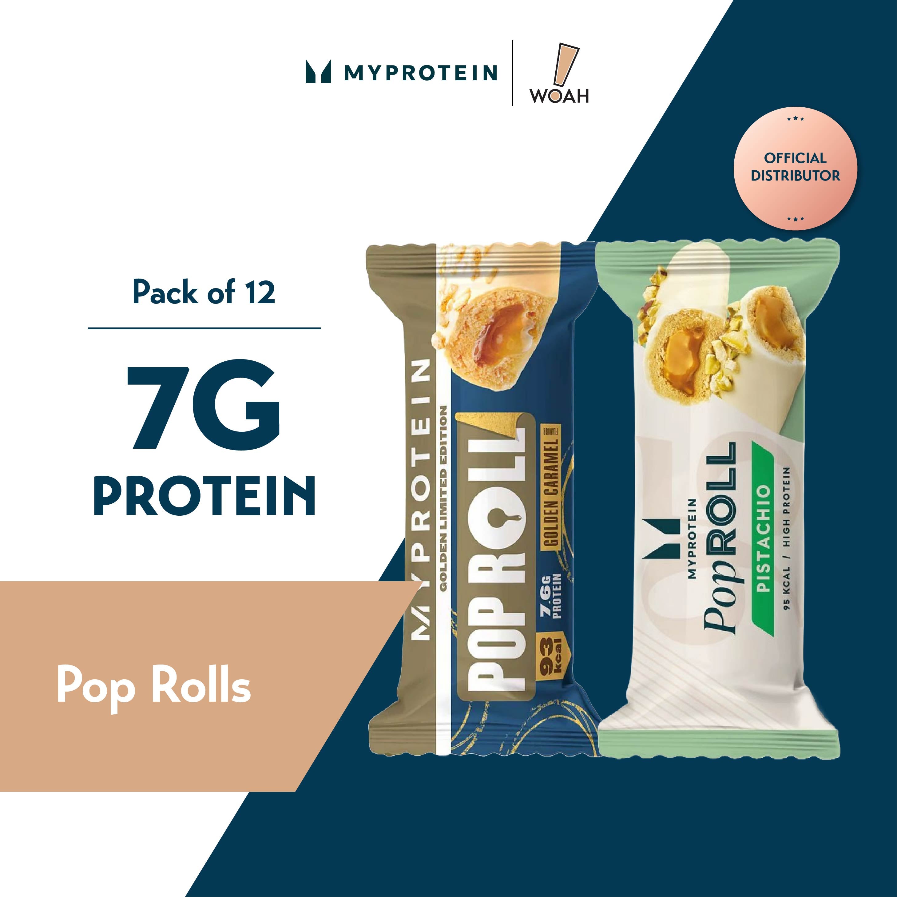 MYProtein Pop Rolls Protein Snacks (Box of 6 / 12)