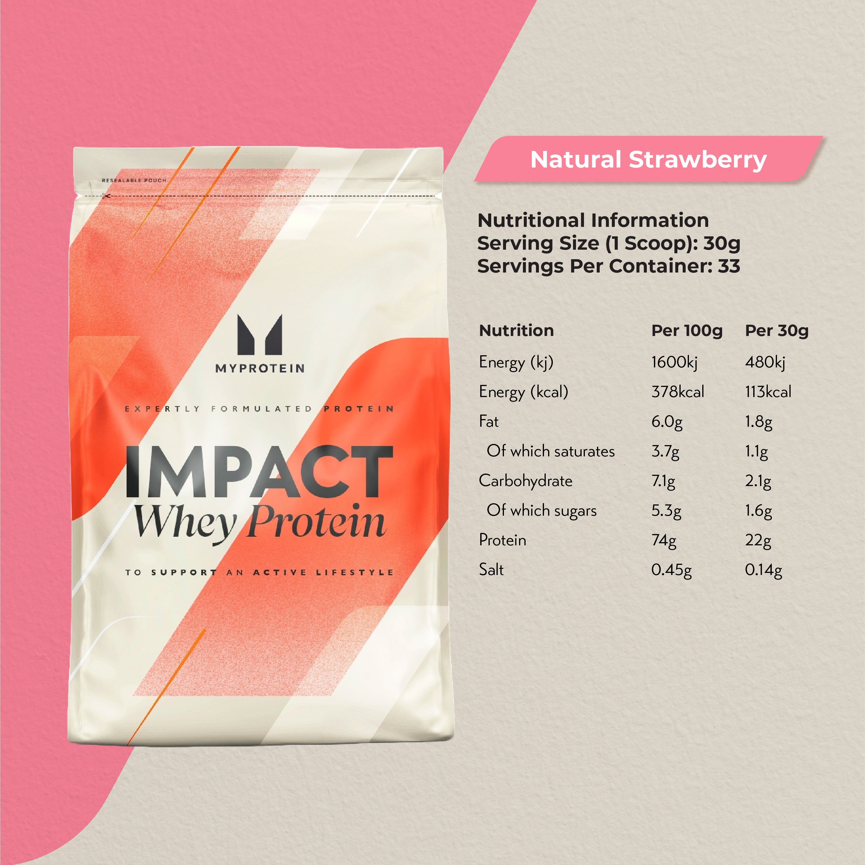 MyProtein Impact Whey Protein (1kg)