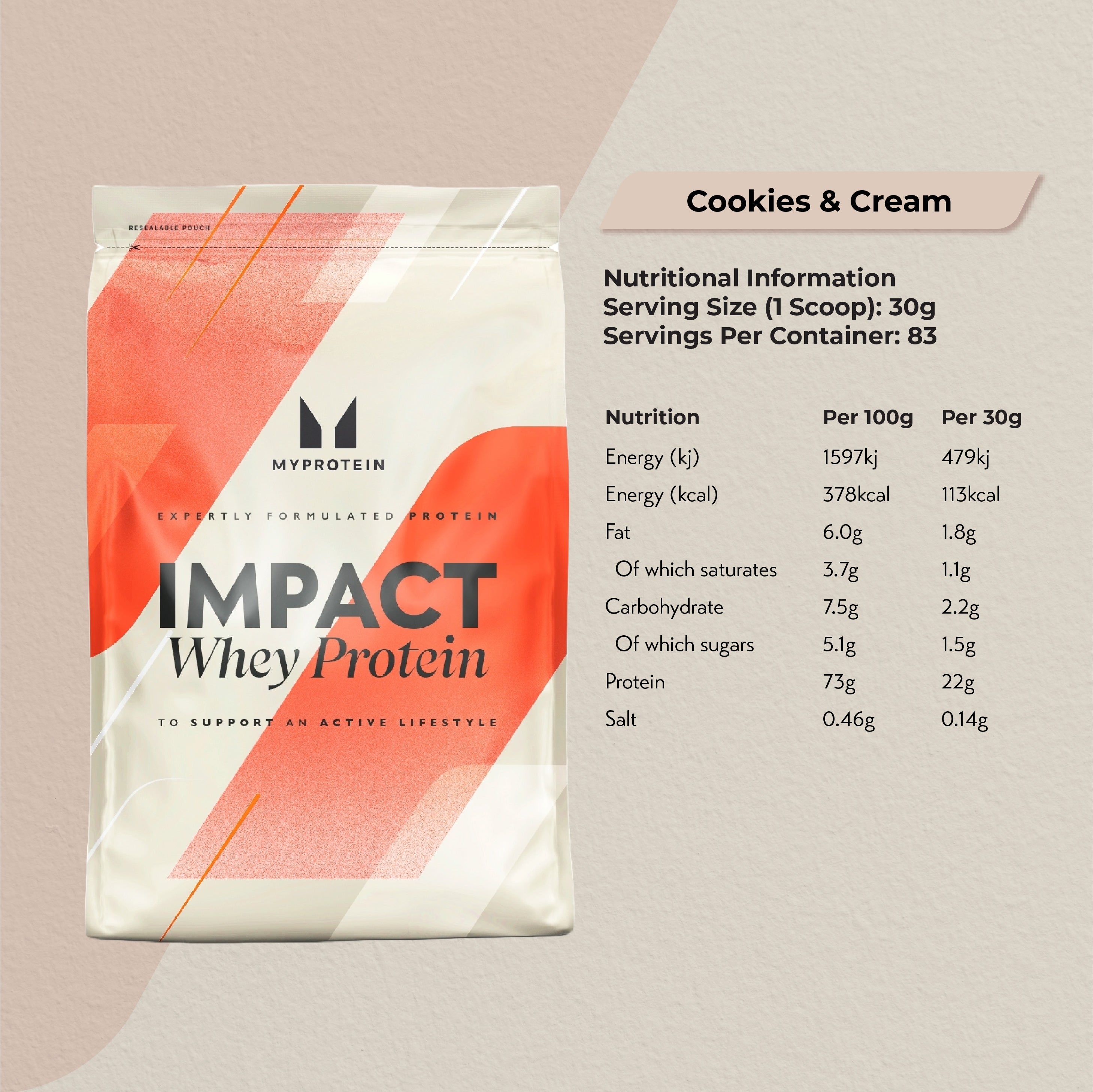 MyProtein Impact Whey Protein (2.5kg)