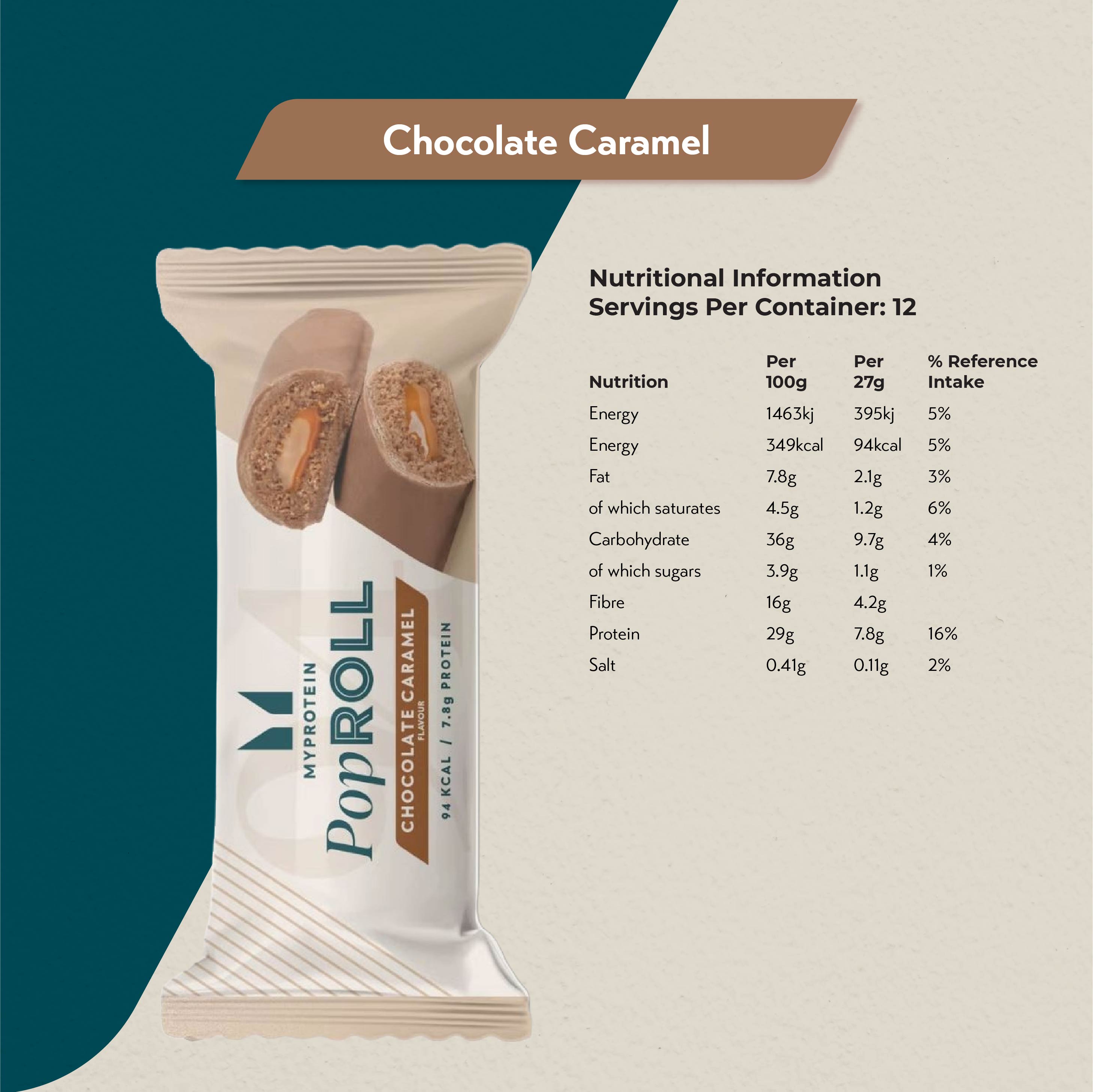 MYProtein Pop Rolls Protein Snacks (Box of 12)