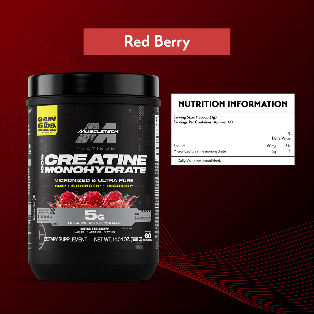 MuscleTech Platinum 100% Creatine Monohydrate (397g / 399g)