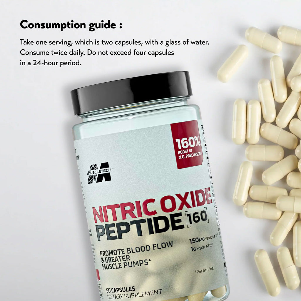 MuscleTech Nitric Oxide Peptide 160 - 60 Capsules (30 Servings)