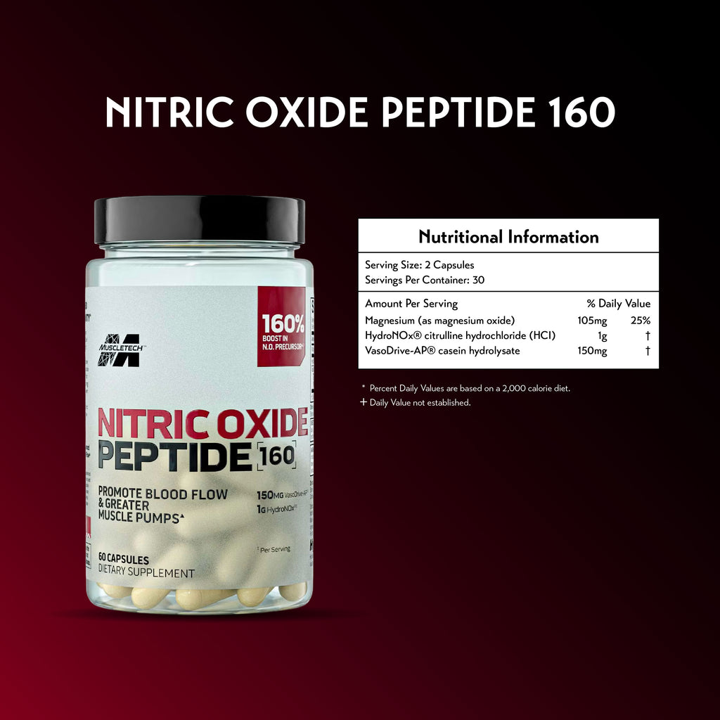 MuscleTech Nitric Oxide Peptide 160 - 60 Capsules (30 Servings)