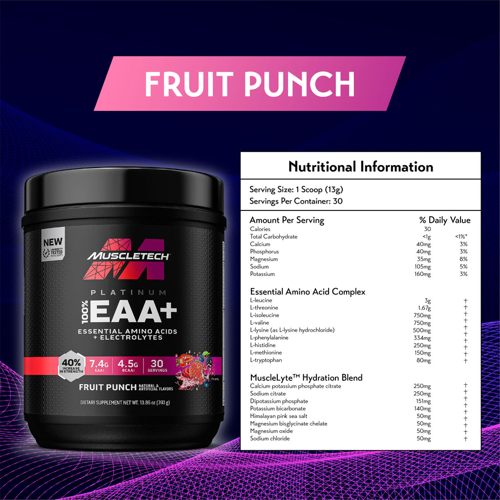 MuscleTech Platinum 100% EAA+ (30 Servings)