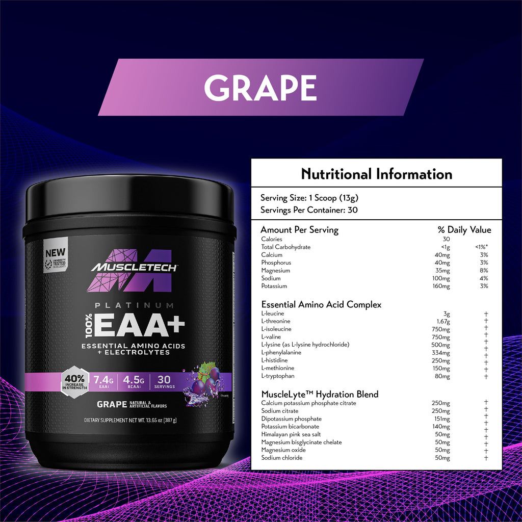 MuscleTech Platinum 100% EAA+ (30 Servings)