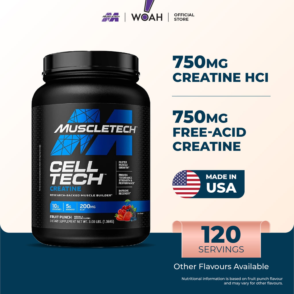 MuscleTech Cell Tech Creatine BCAA 3lbs / 1.32kg