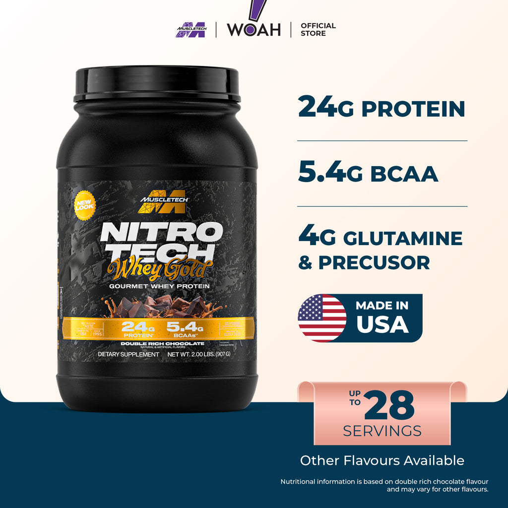 MuscleTech NitroTech 100% Pure Whey Protein Gold 2lbs