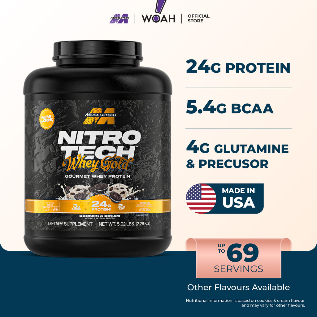 [$99 Deals] MuscleTech NitroTech 100% Pure Whey Protein Gold 5lbs