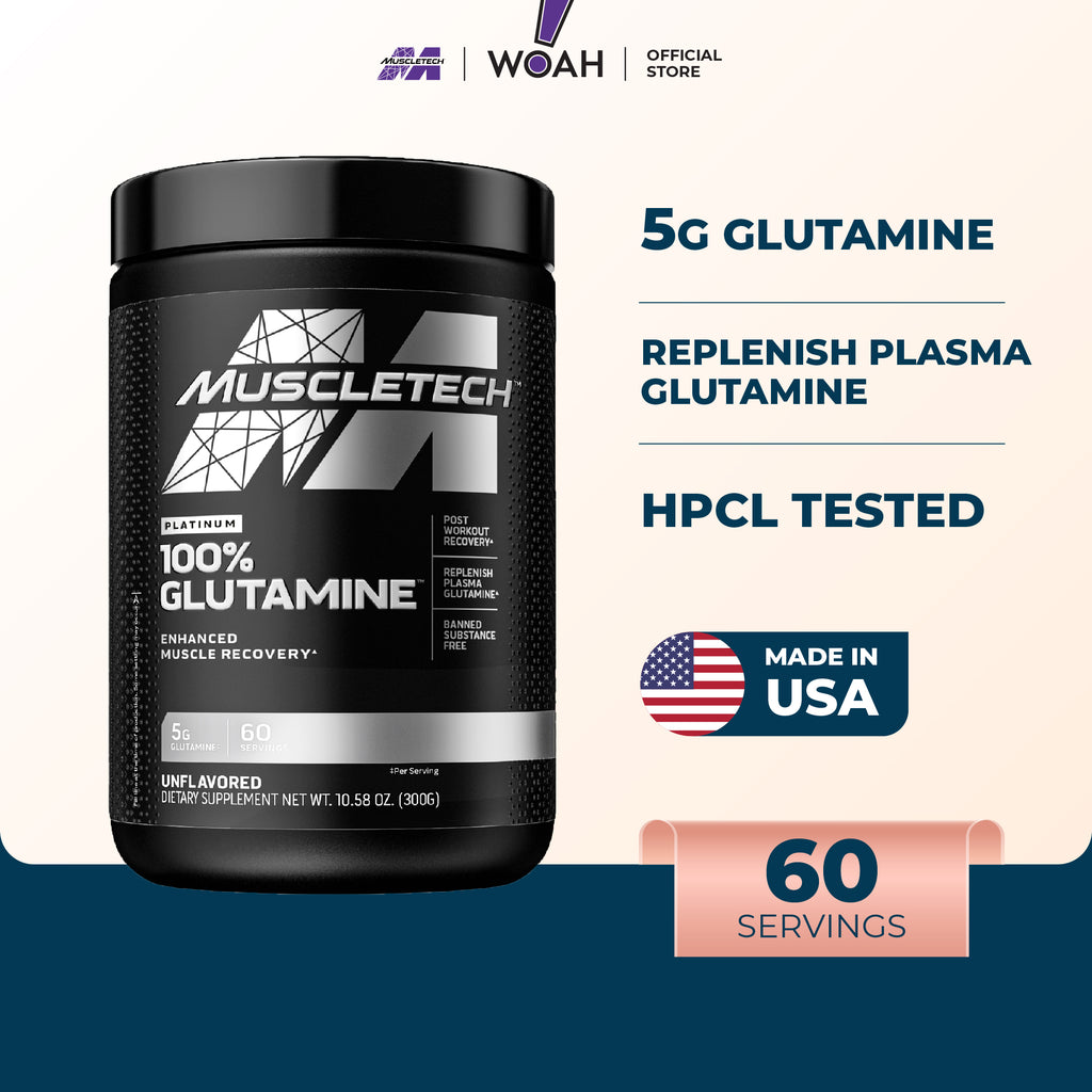 MuscleTech Platinum 100% Glutamine (60 Servings)