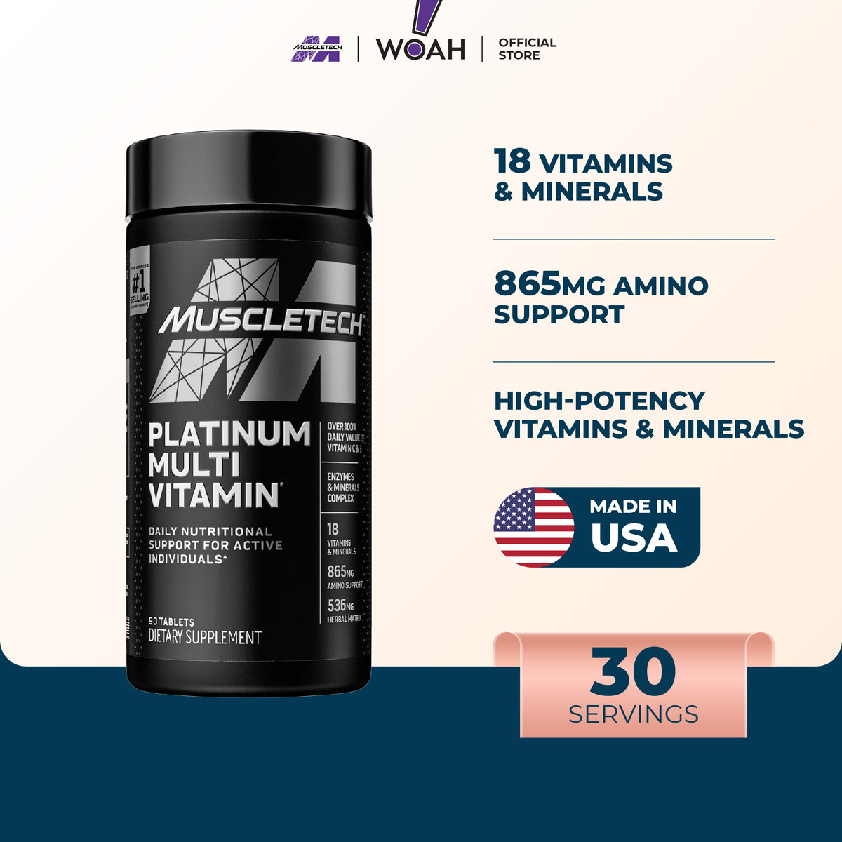 MuscleTech Platinum Multi Vitamin Tablets 90s