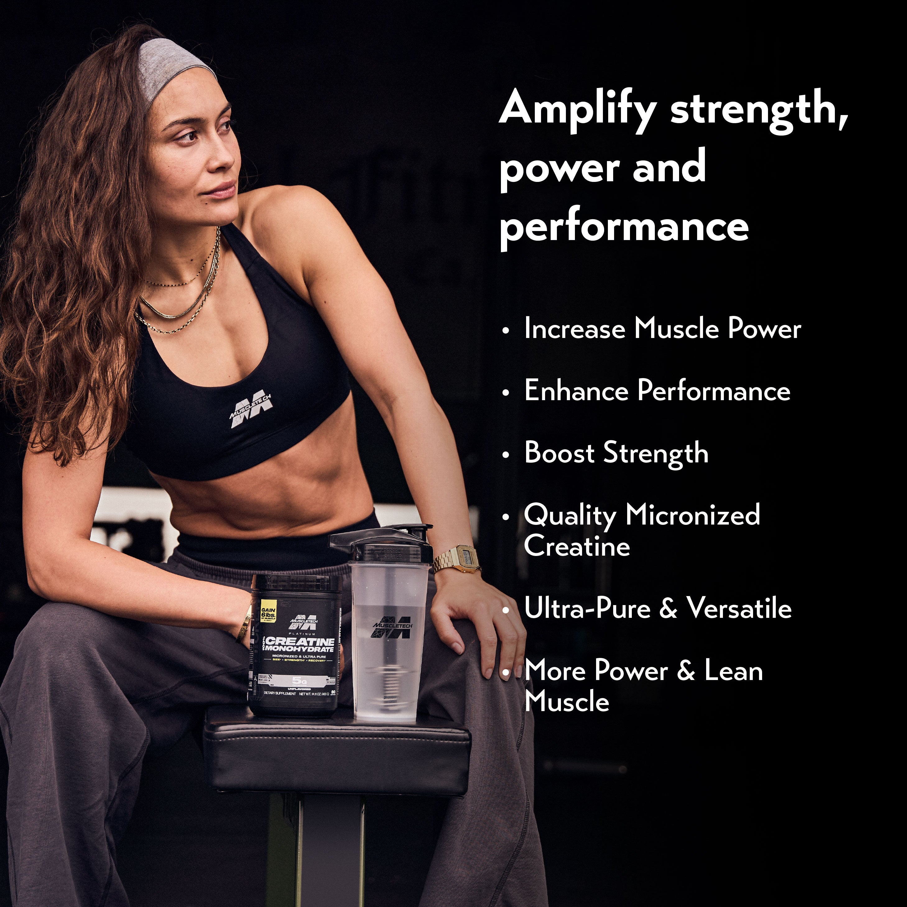MuscleTech Platinum 100% Creatine Monohydrate (400g - 80 Servings)
