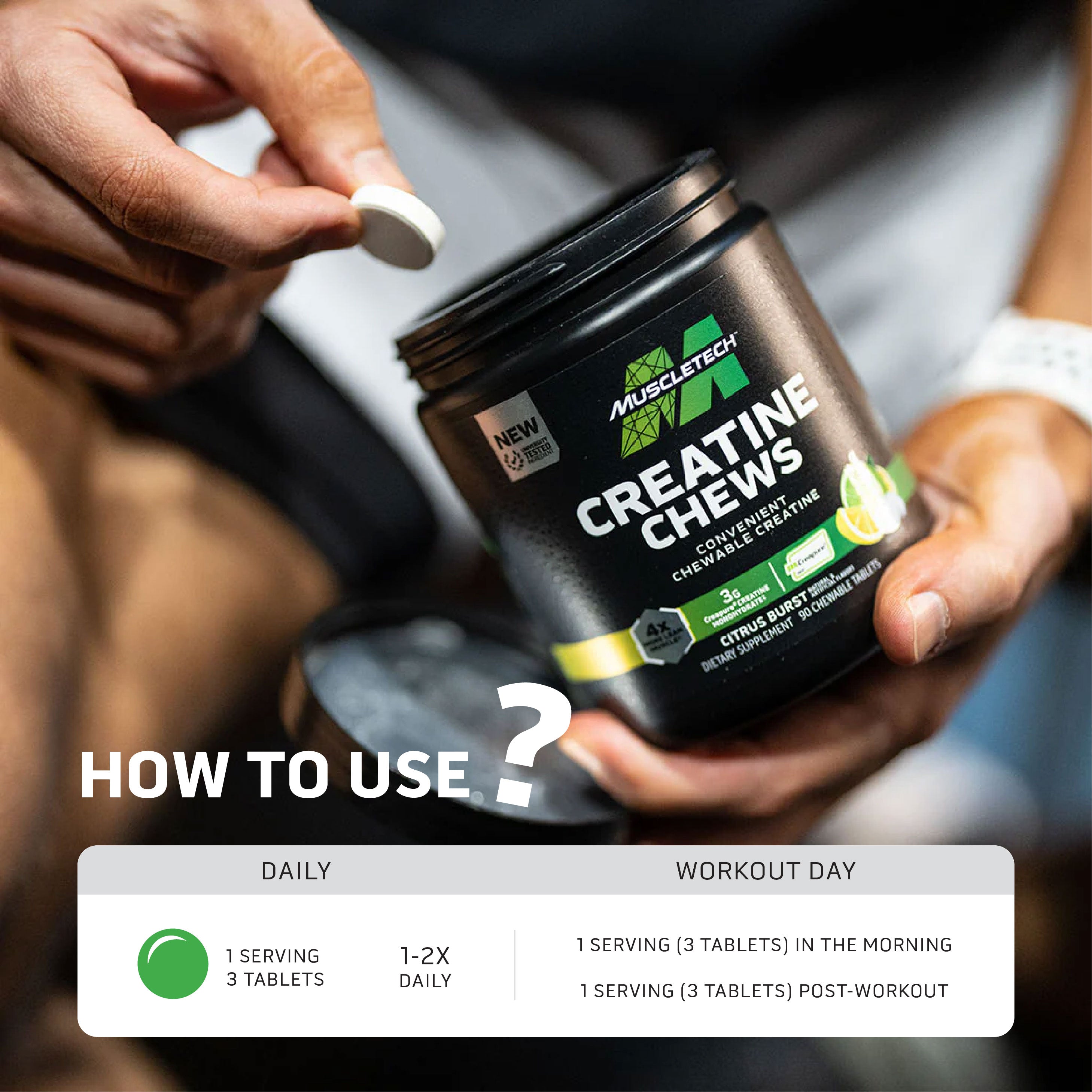 MuscleTech Creatine Chews (90 Tabs)