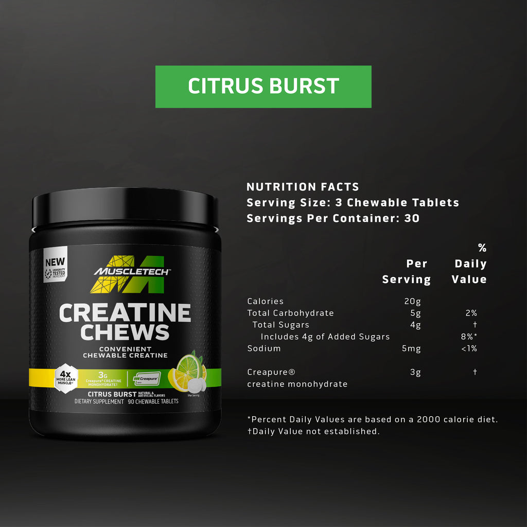 MuscleTech Creatine Chews (90 Tabs)