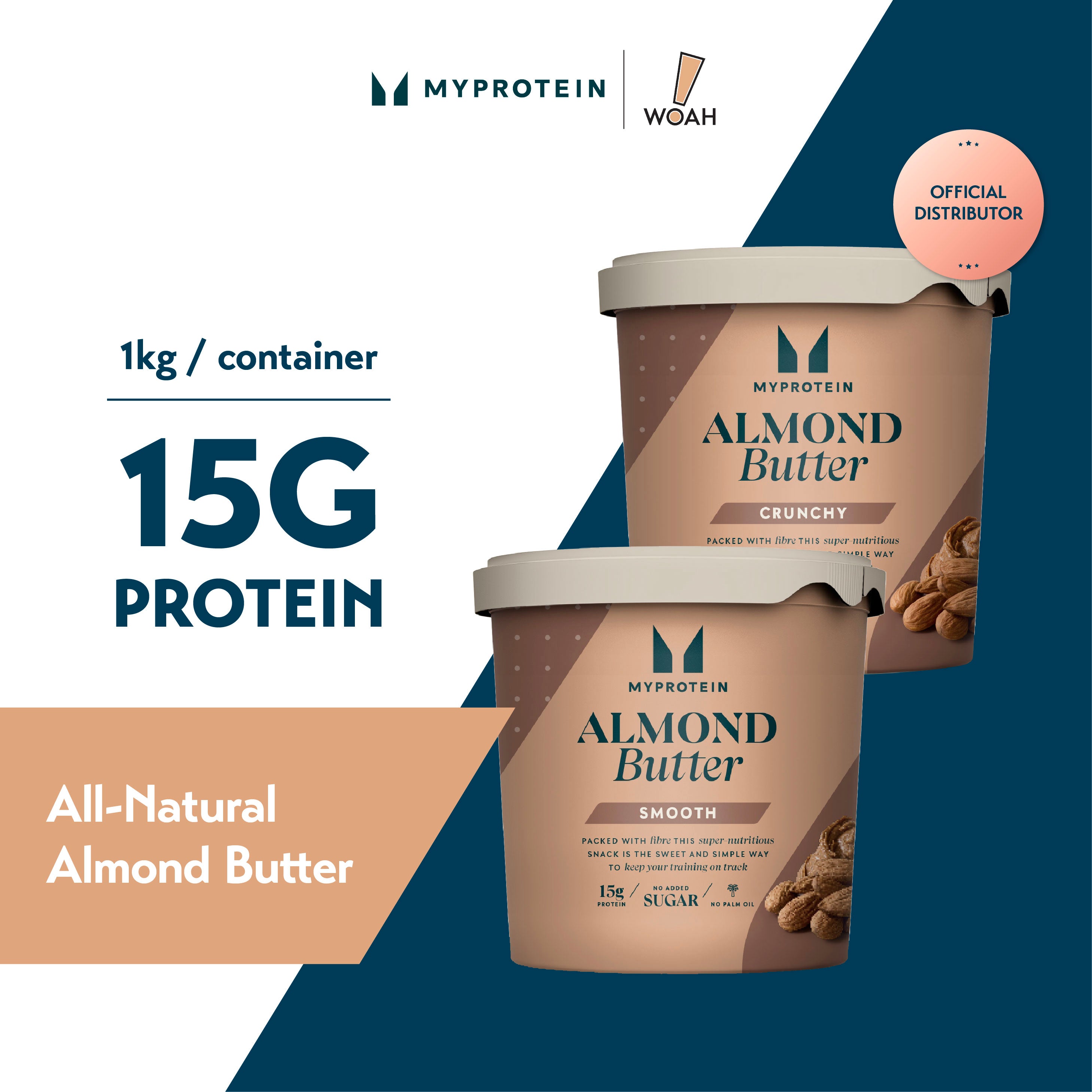 MyProtein All-Natural Butter 1KG (Almond/Peanut)