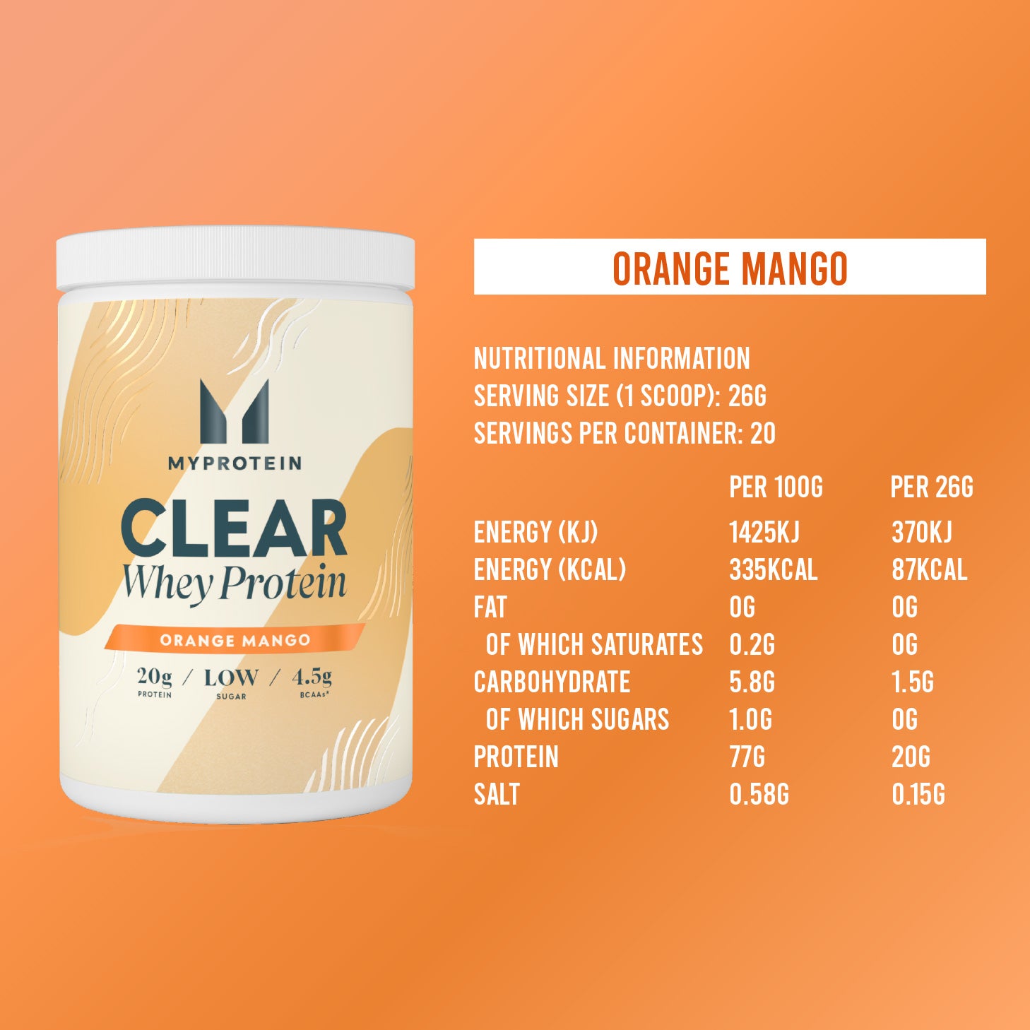 MyProtein Clear Whey Isolate (20 Servings)
