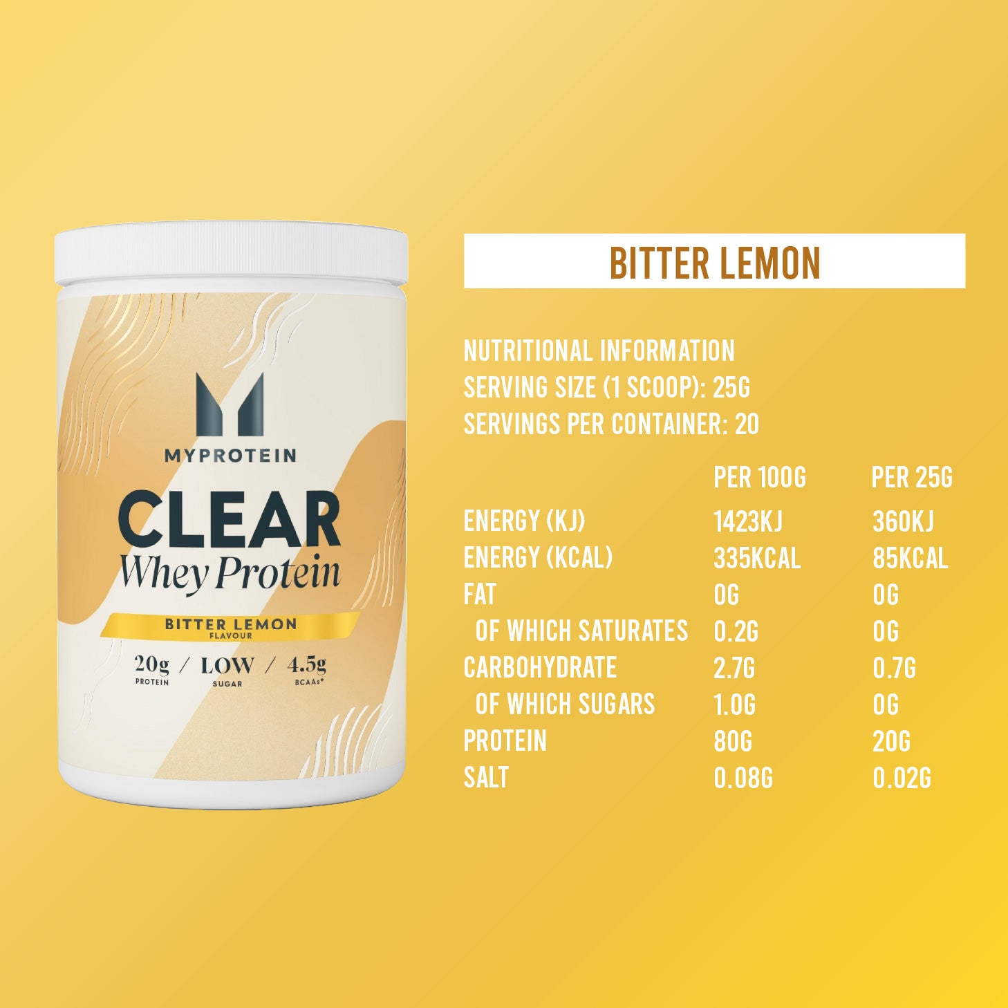 MyProtein Clear Whey Isolate (20 Servings)
