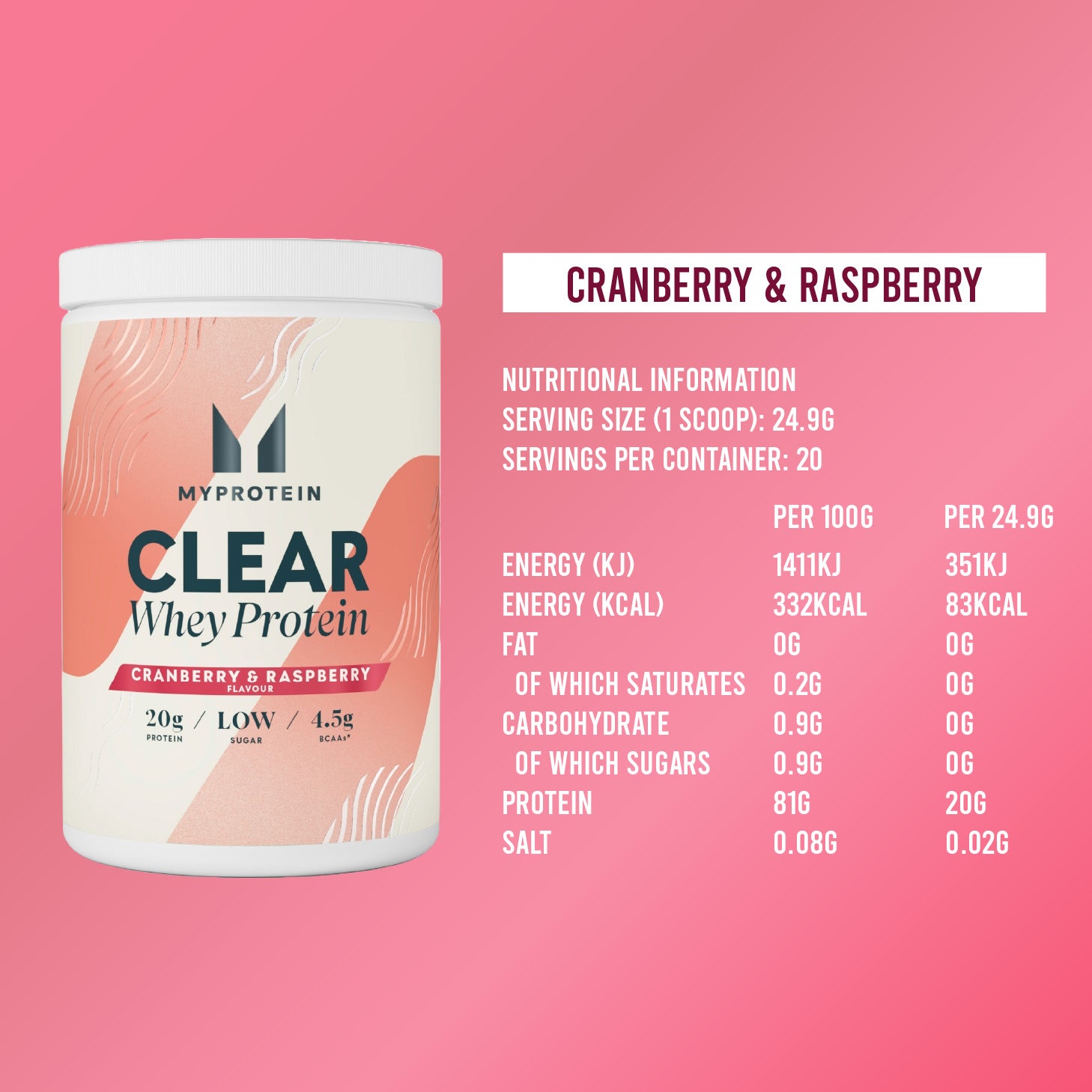 MyProtein Clear Whey Isolate (20 Servings)