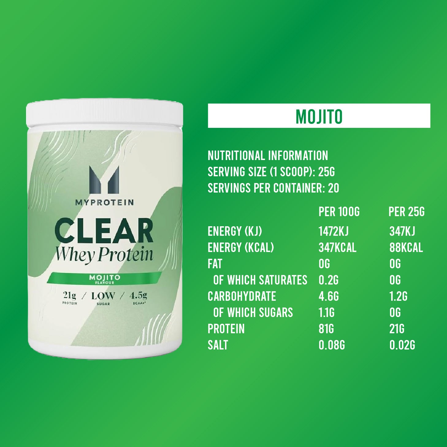 MyProtein Clear Whey Isolate (20 Servings)