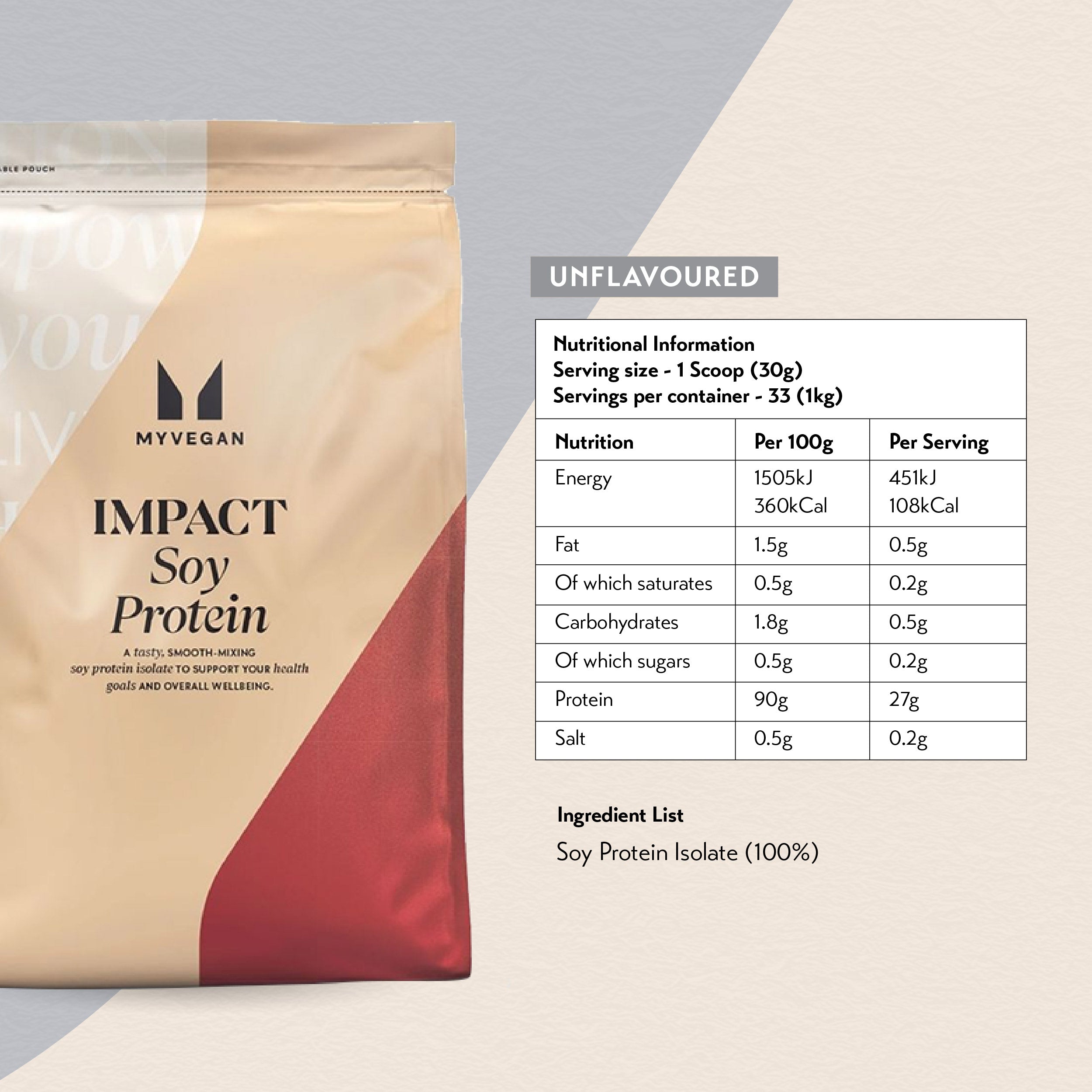 MyProtein MyVegan Impact Soy Protein 1kg
