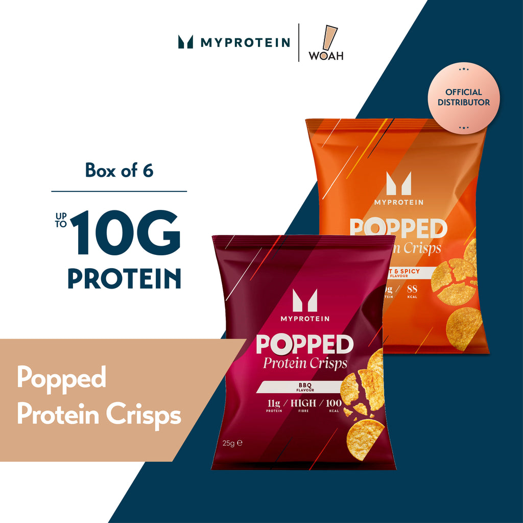 MYProtein Popped Protein Crisps (Box of 6)